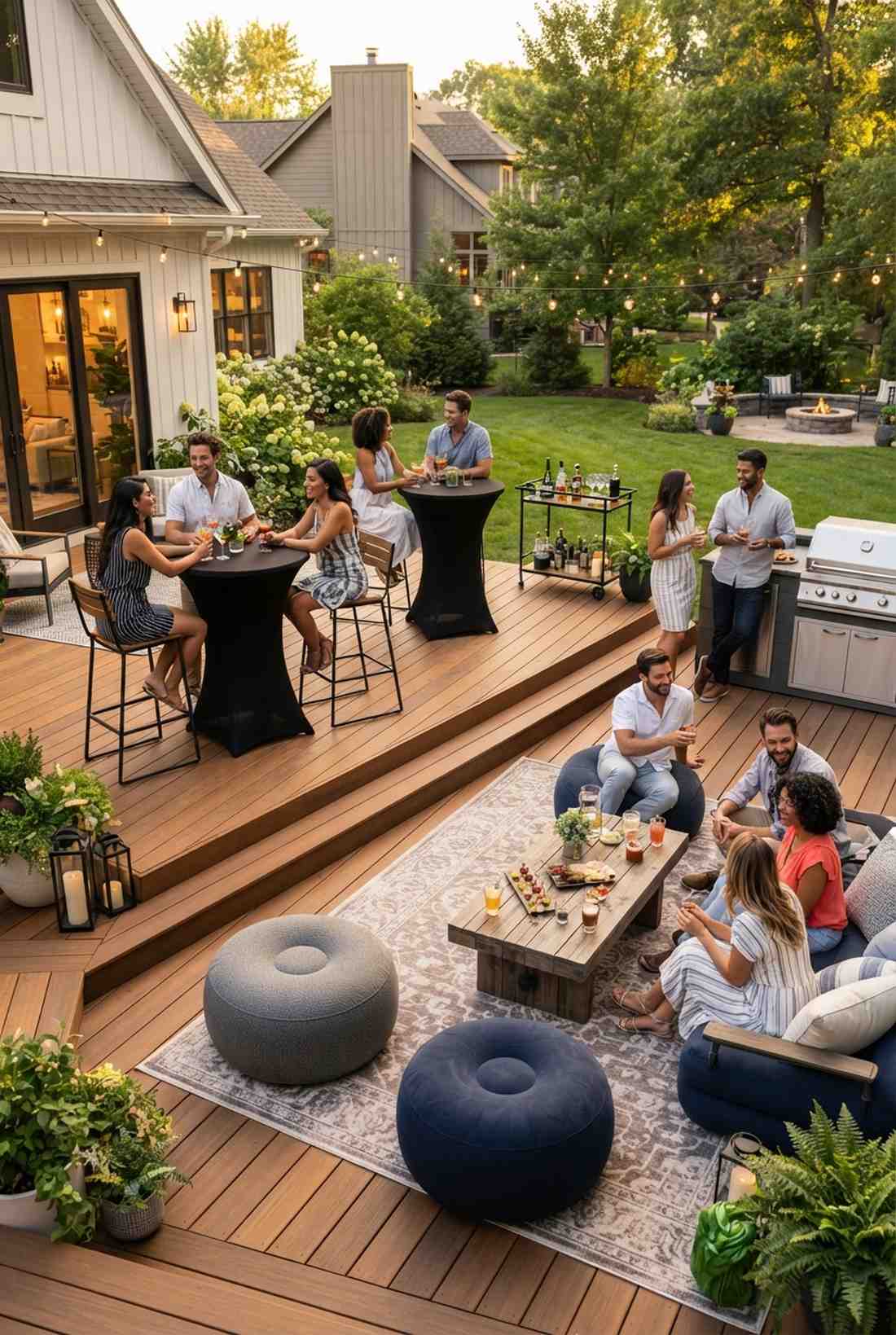 mixed height seating variety