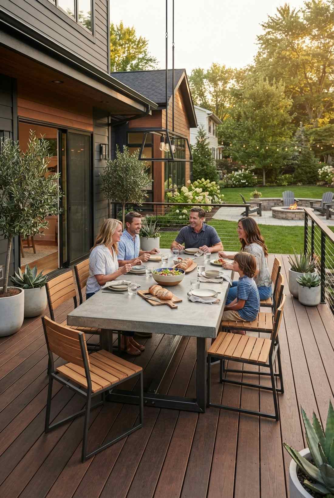 mixed material dining set