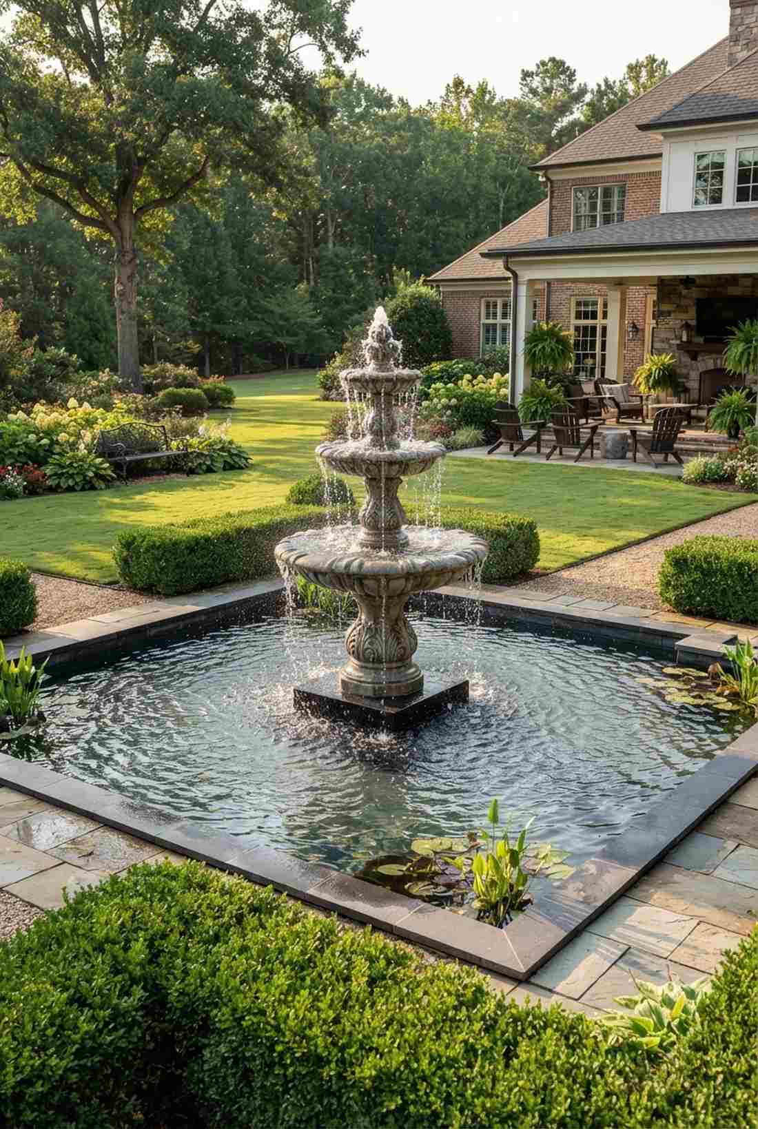 multi tier pond fountain