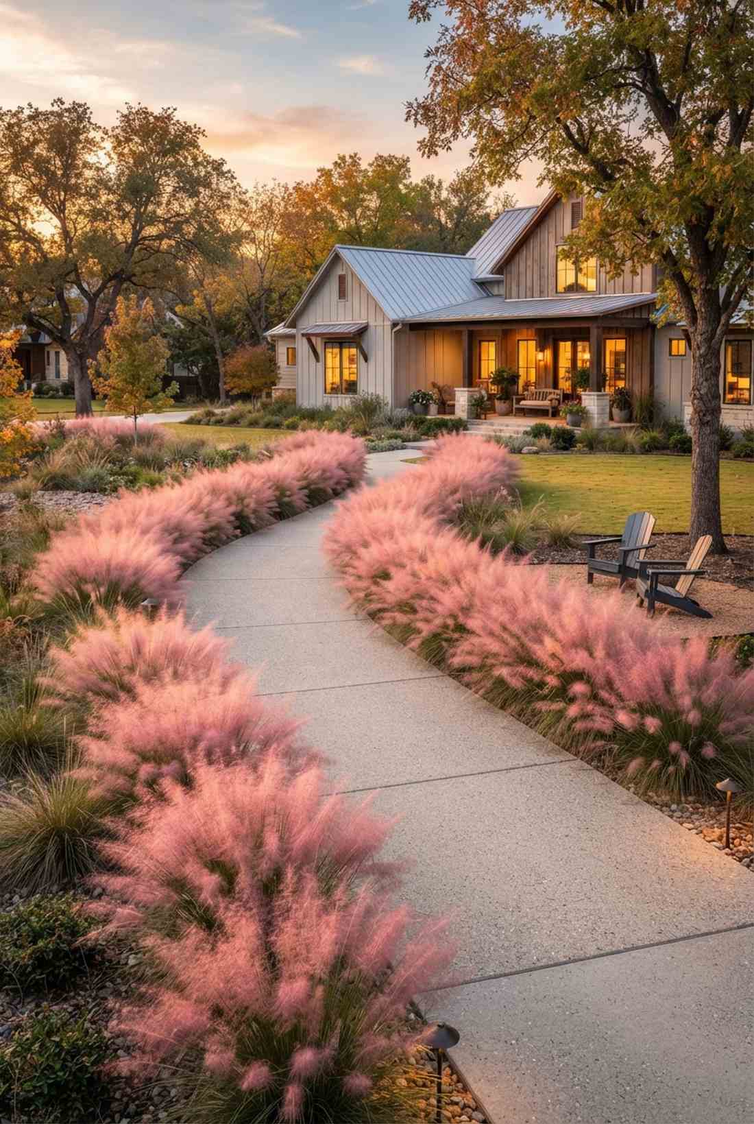 pink muhly grass