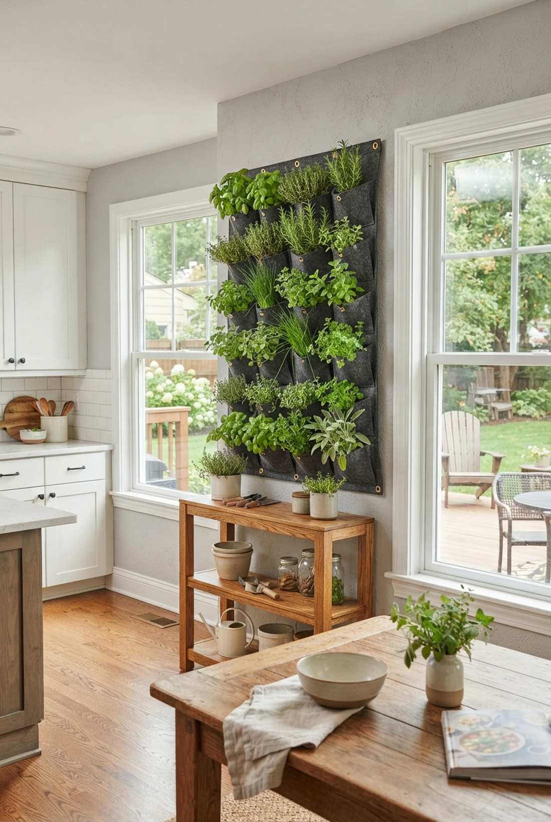 pocket planter fabric wall