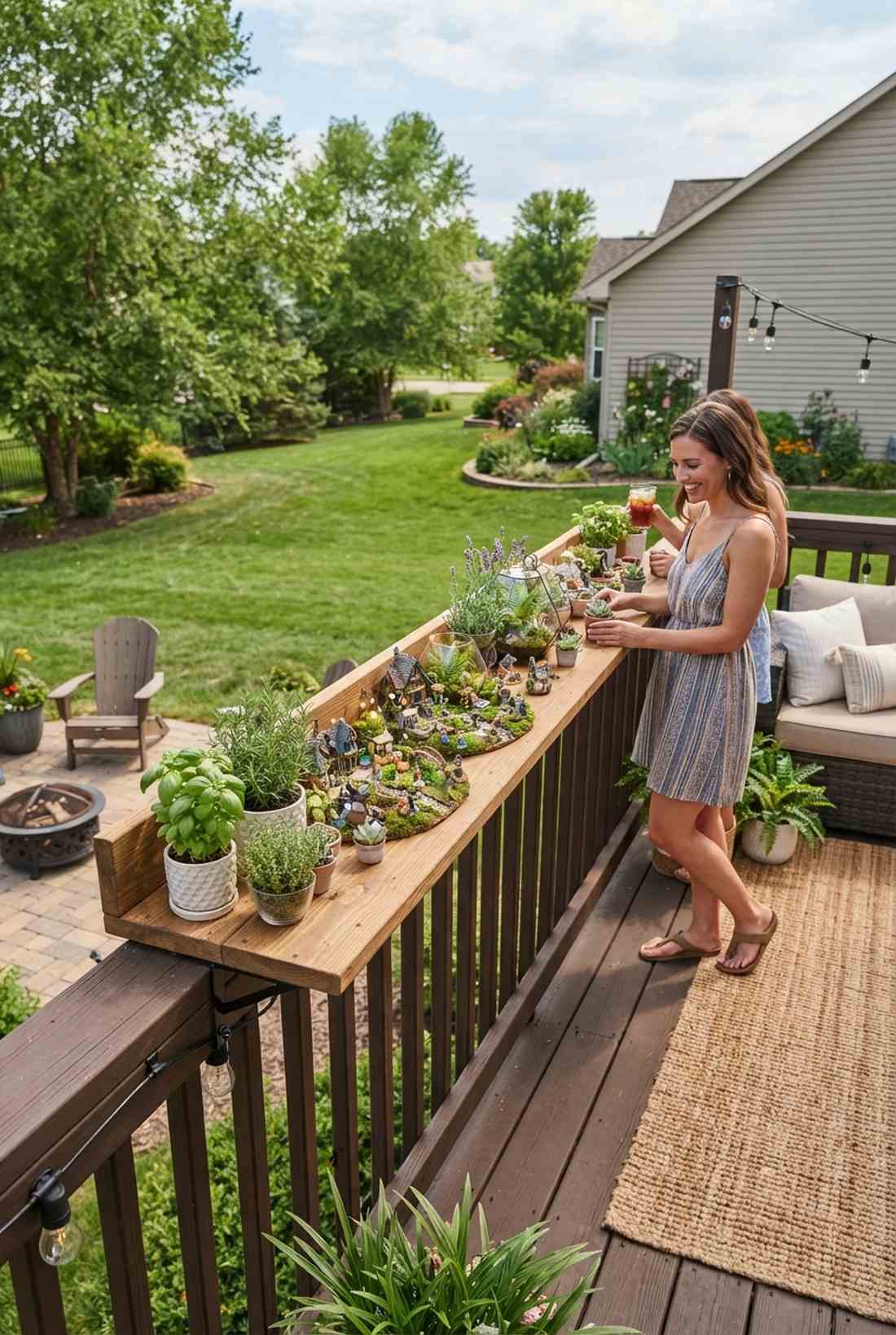 railing shelf planters