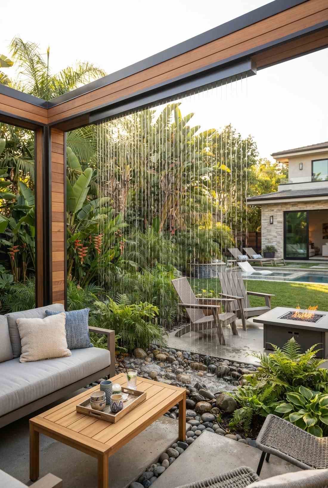 rain curtain feature