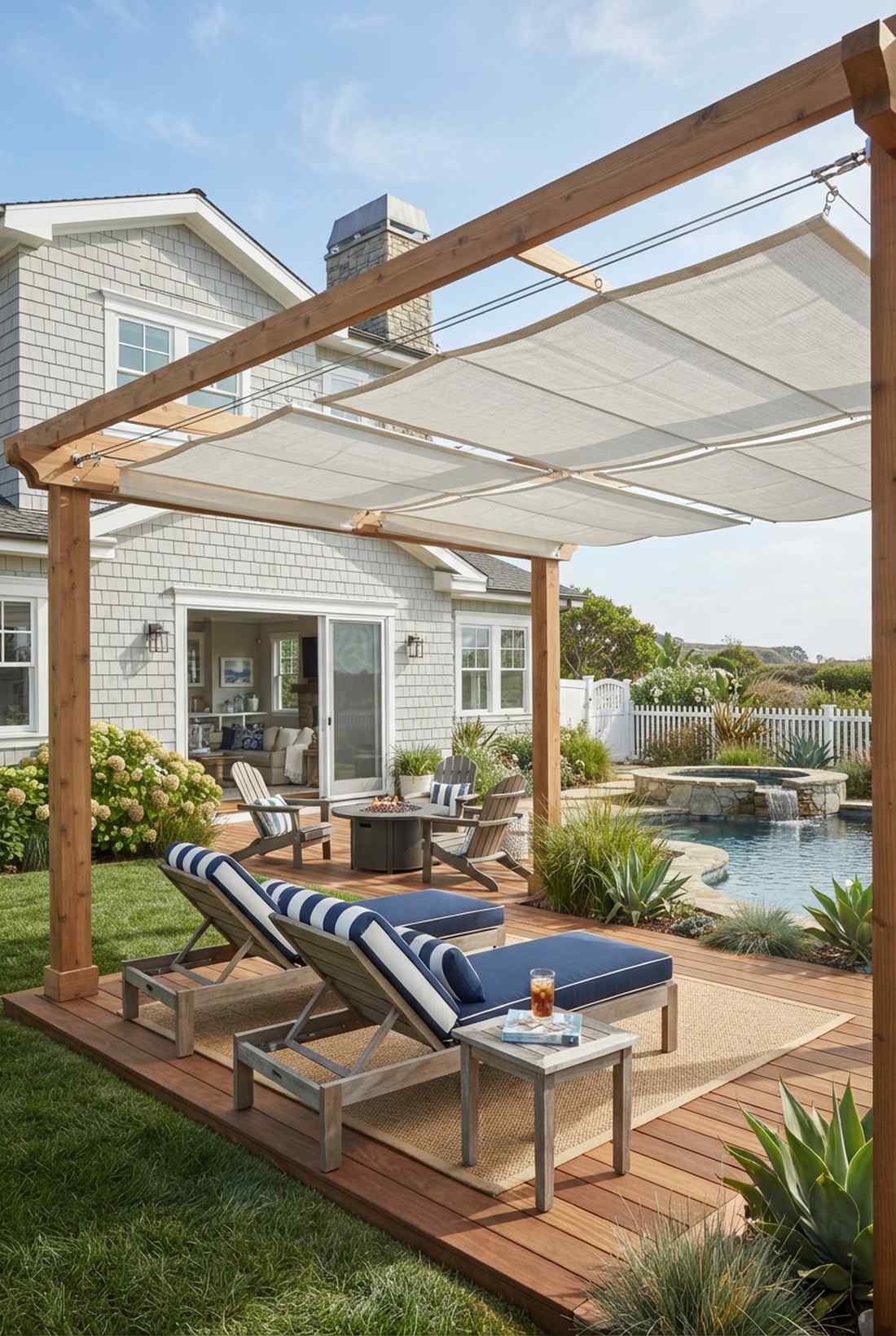 retractable canopy pergola top