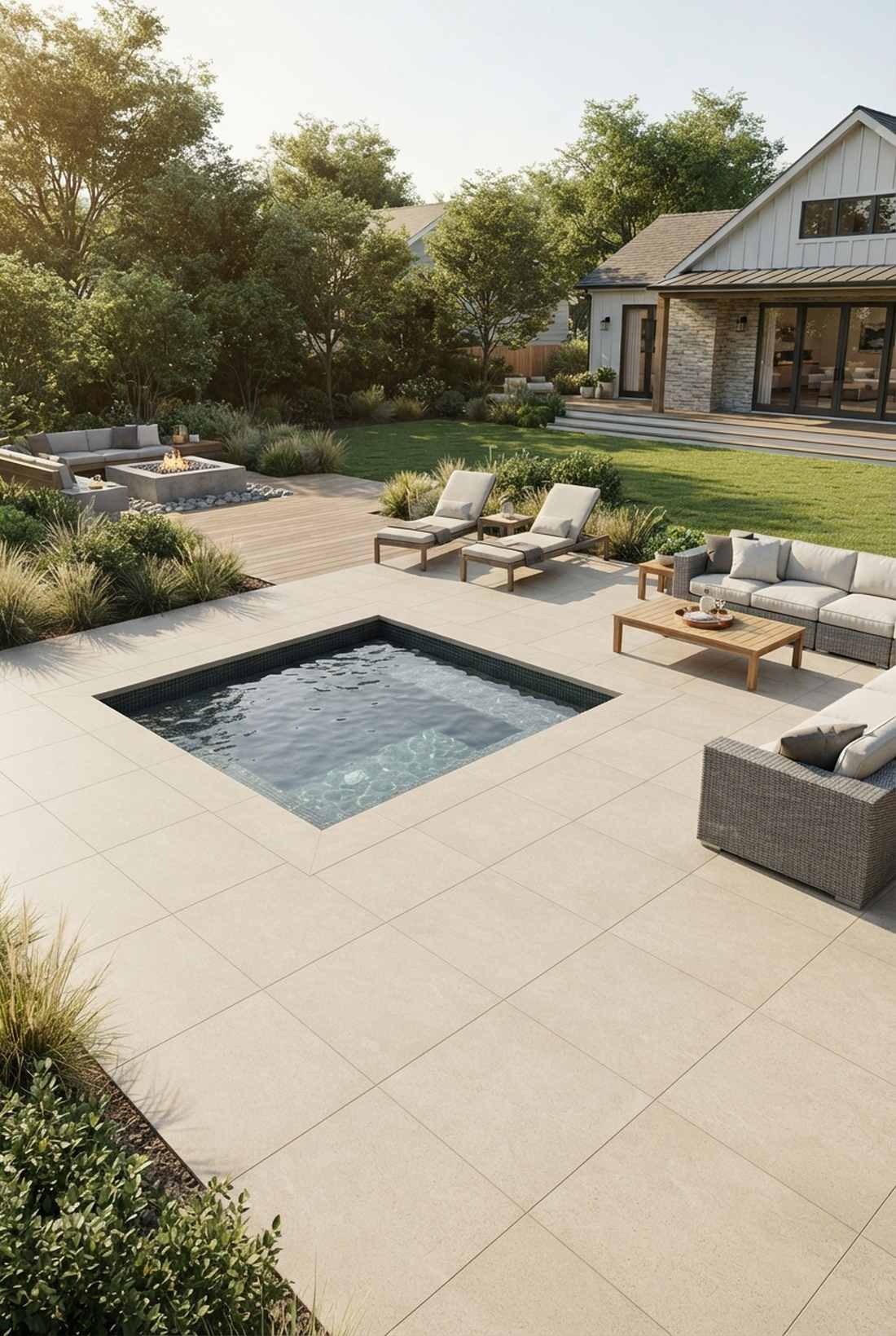 sand colored porcelain tiles