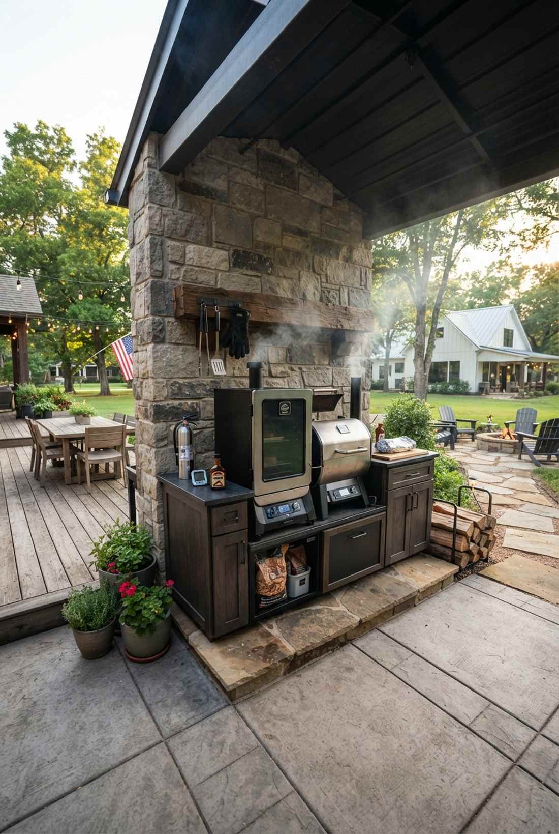 smoker station with temperature control