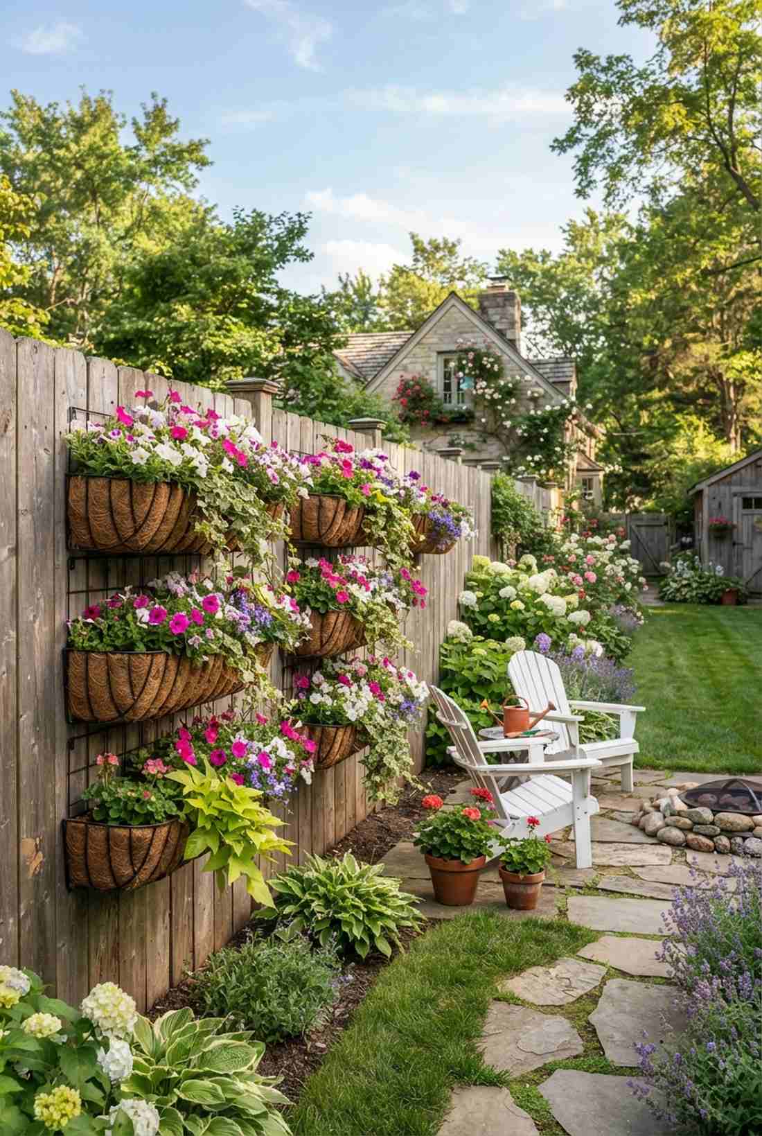 three tier wooden garden stand