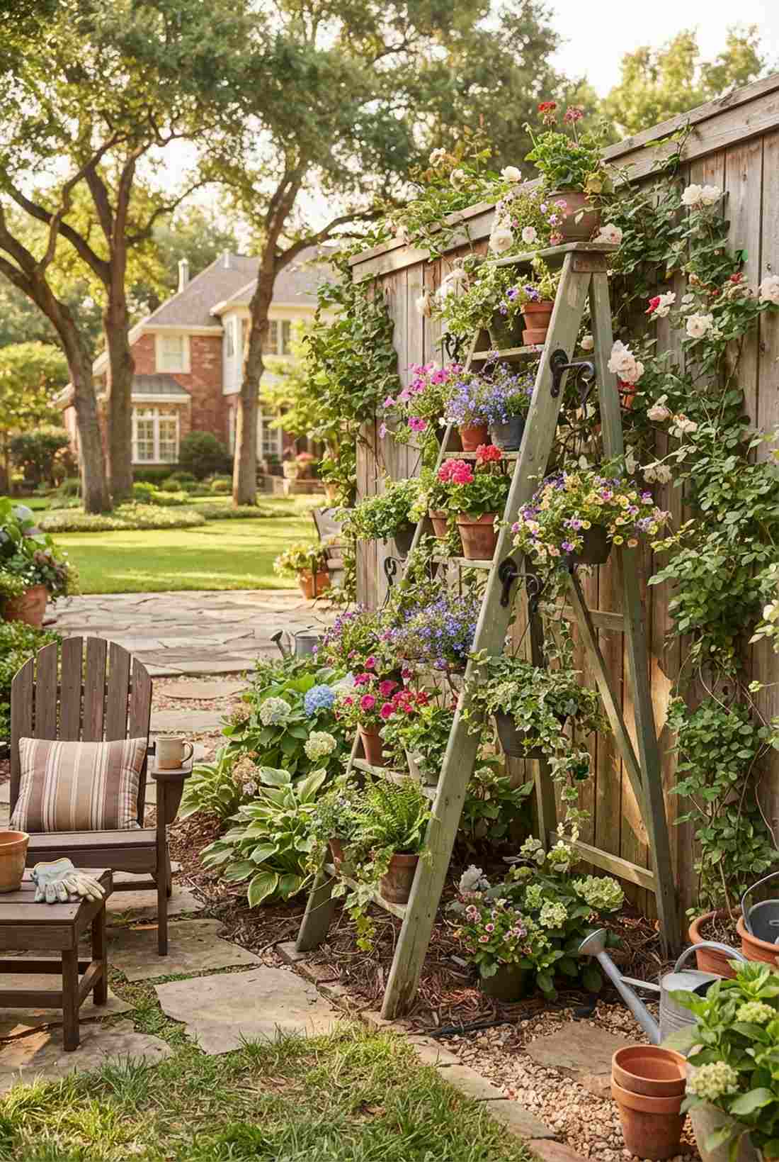 tiered flower ladder bed