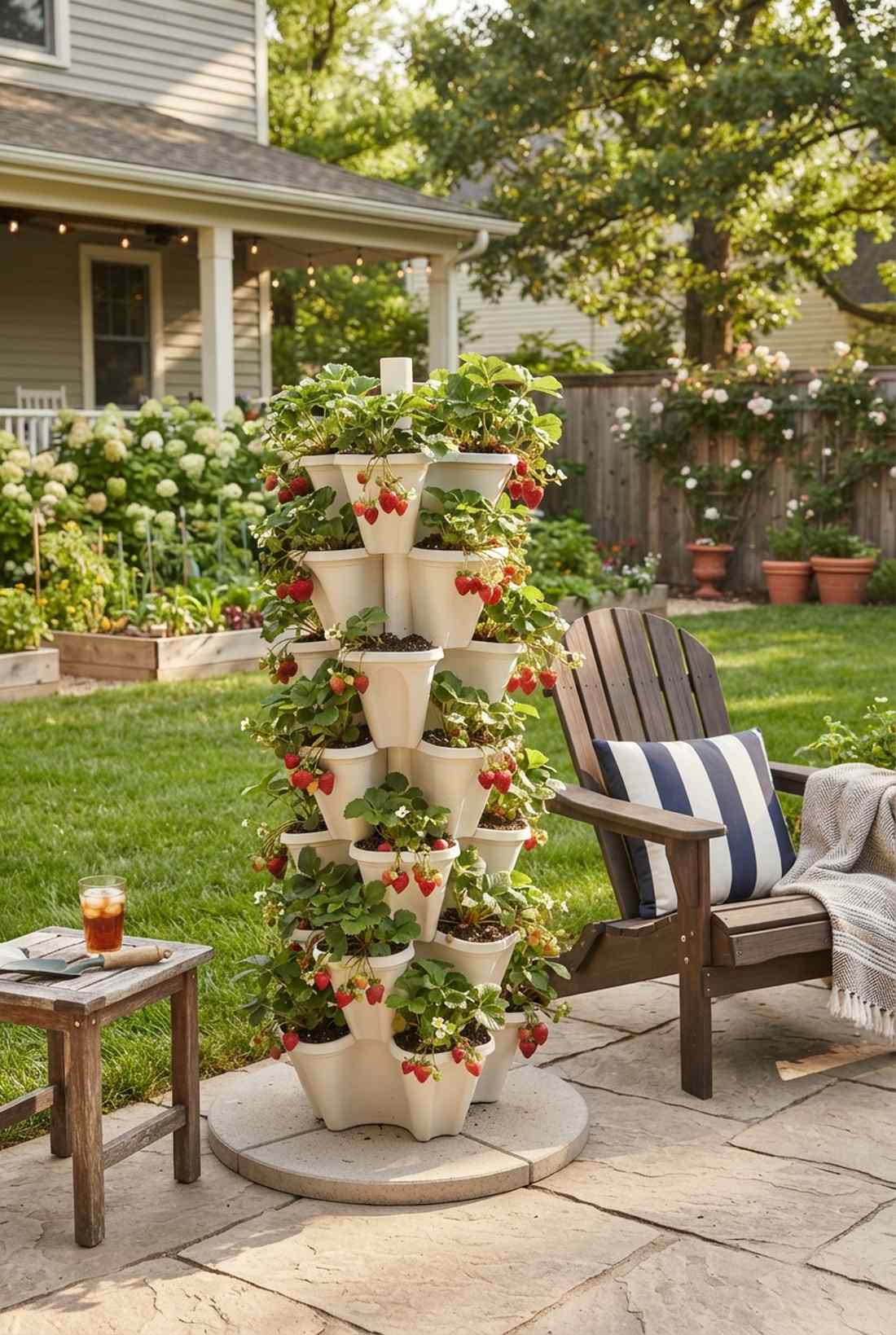 tiered strawberry planter