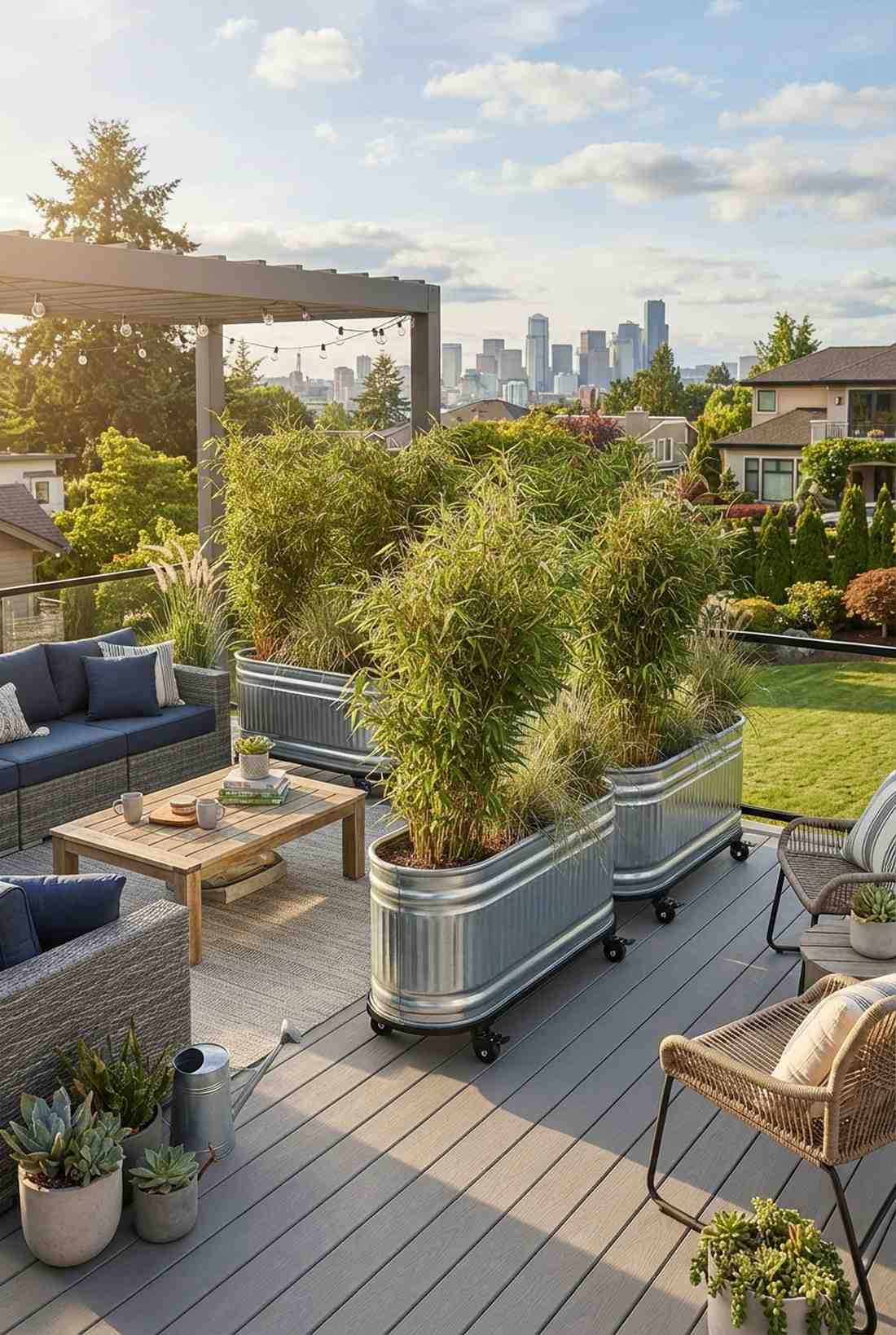wheeled planter privacy screens