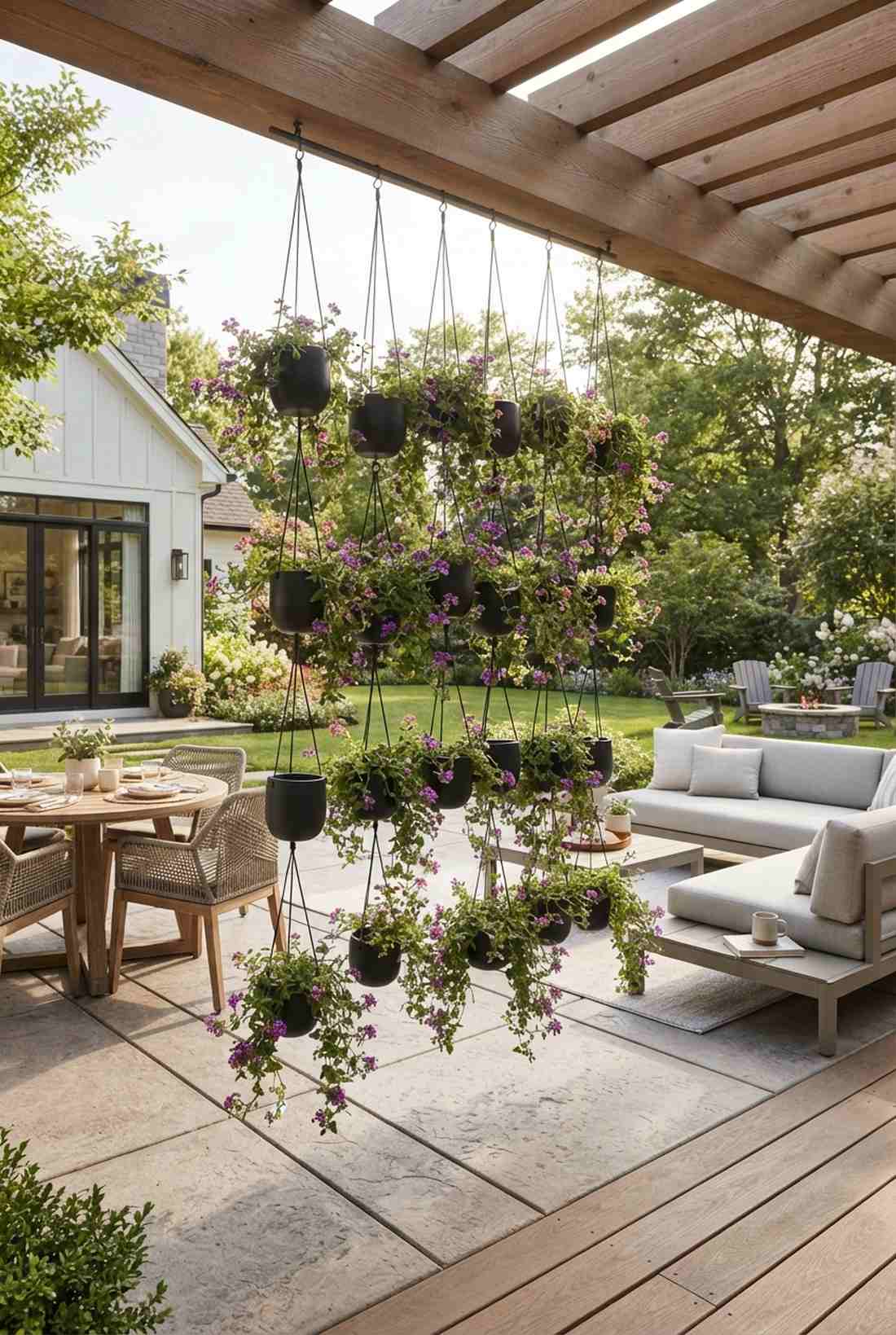 zone definition through plant curtains