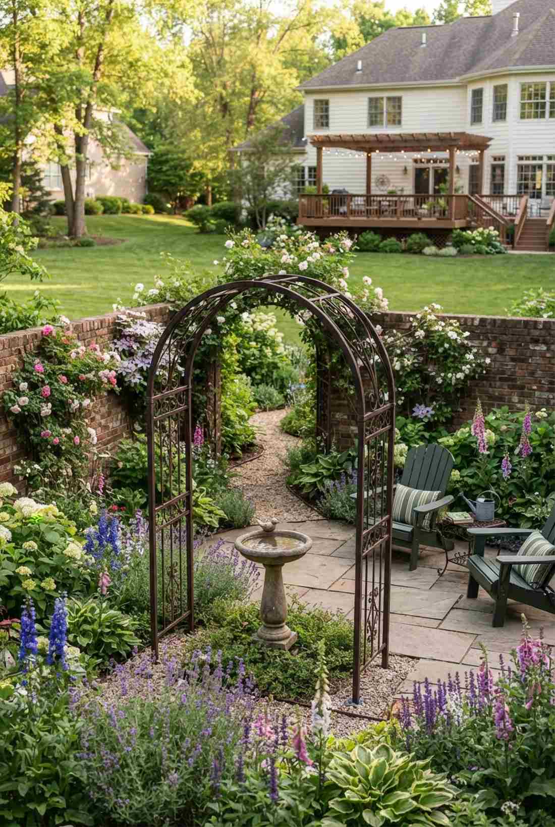 corner trellis archway