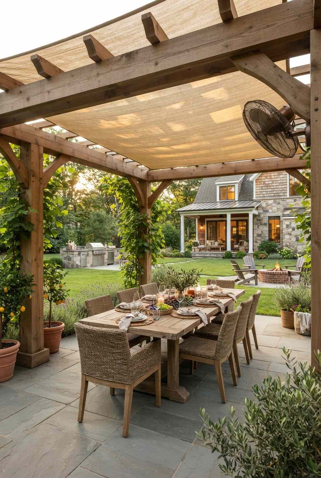 dining pergola zone