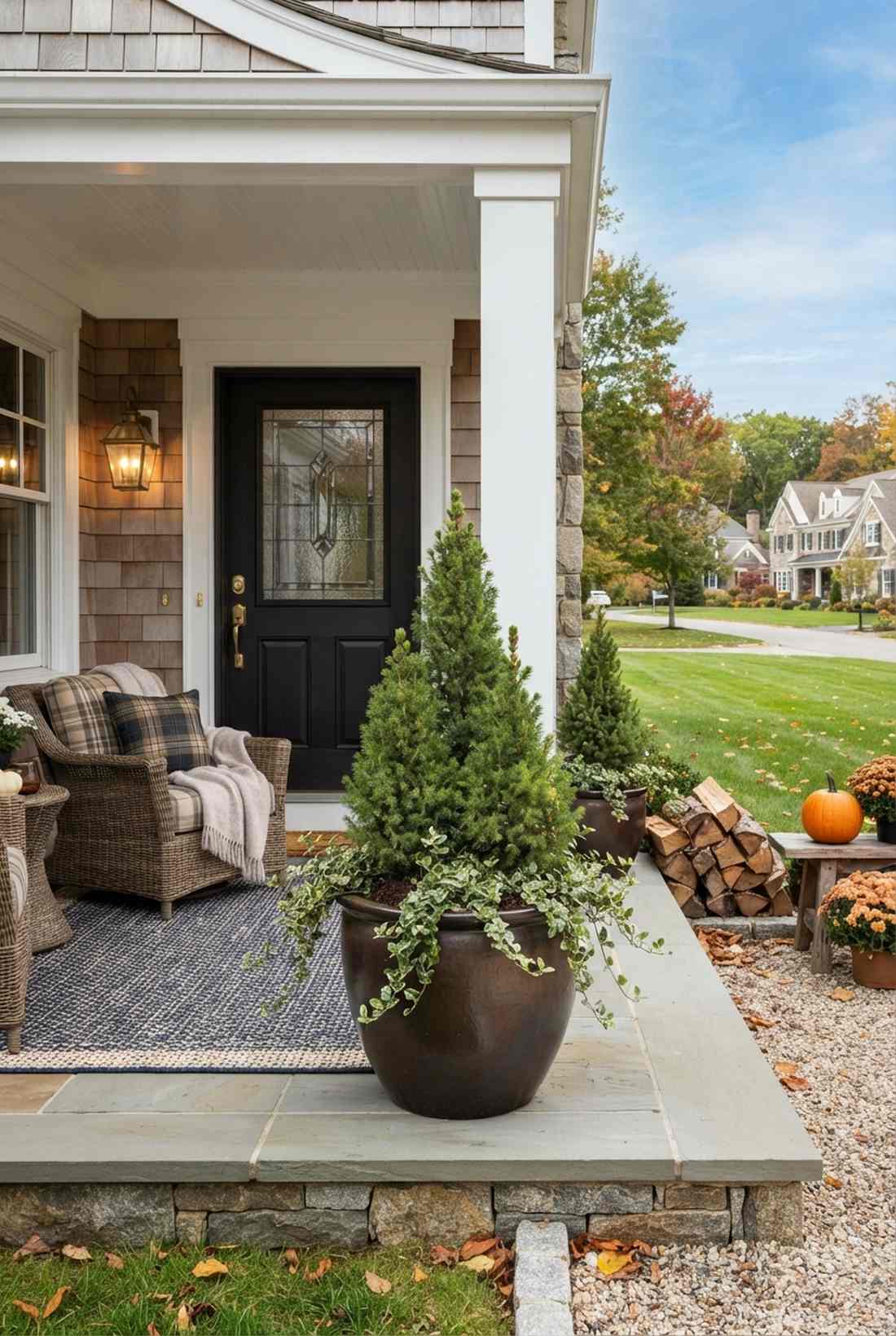 dwarf alberta spruce trio