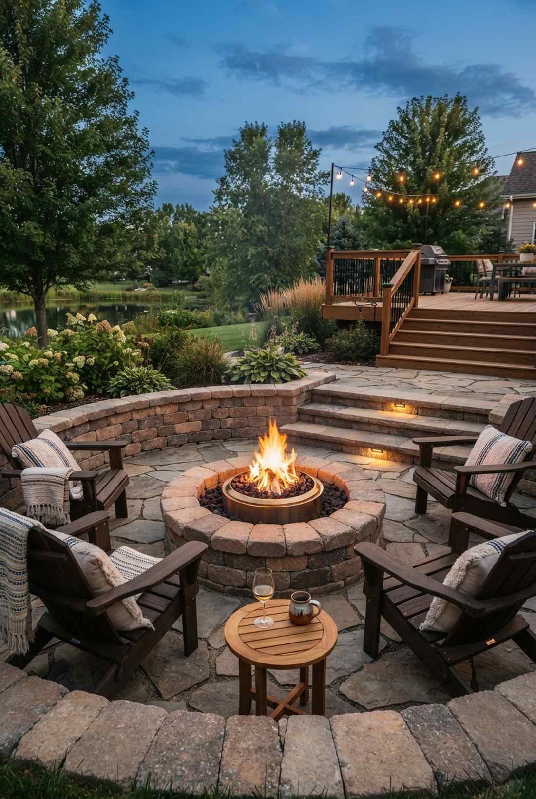 fire pit conversation area