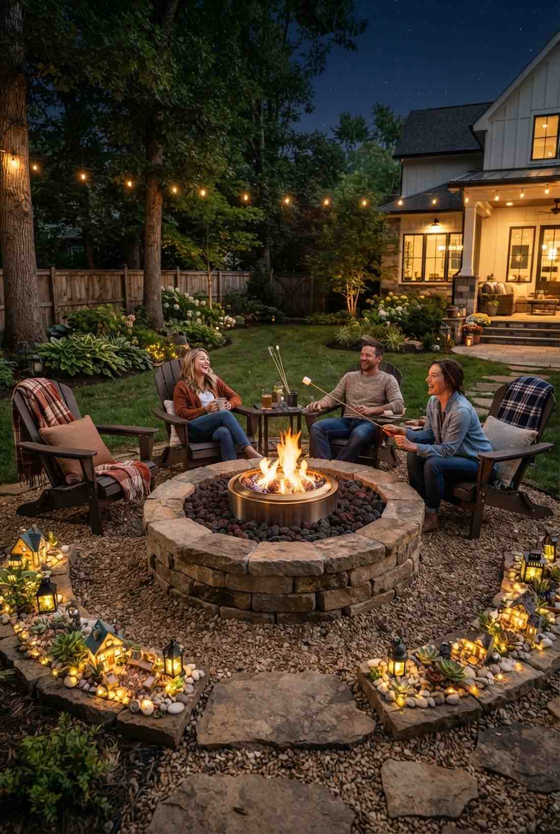 fire pit gathering circle