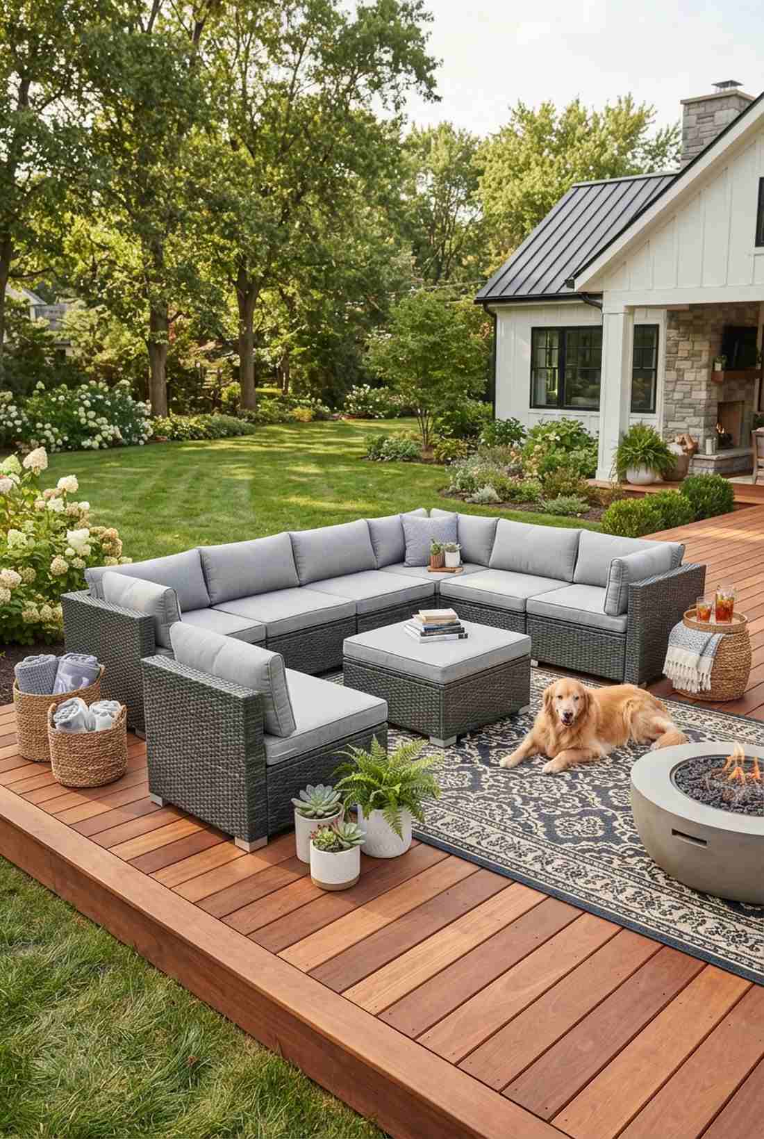 five piece convertible sofa set