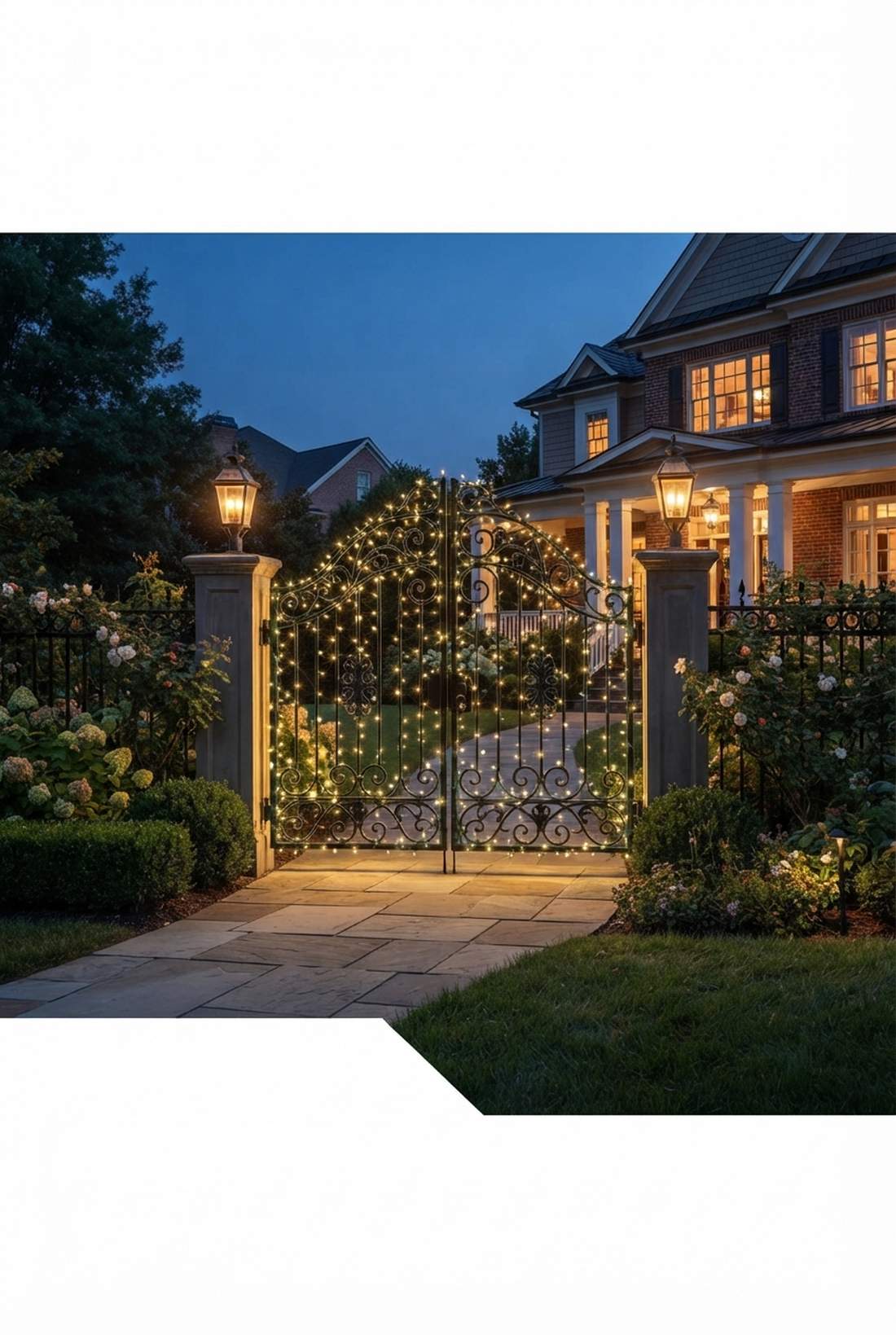 garden gate arch illumination