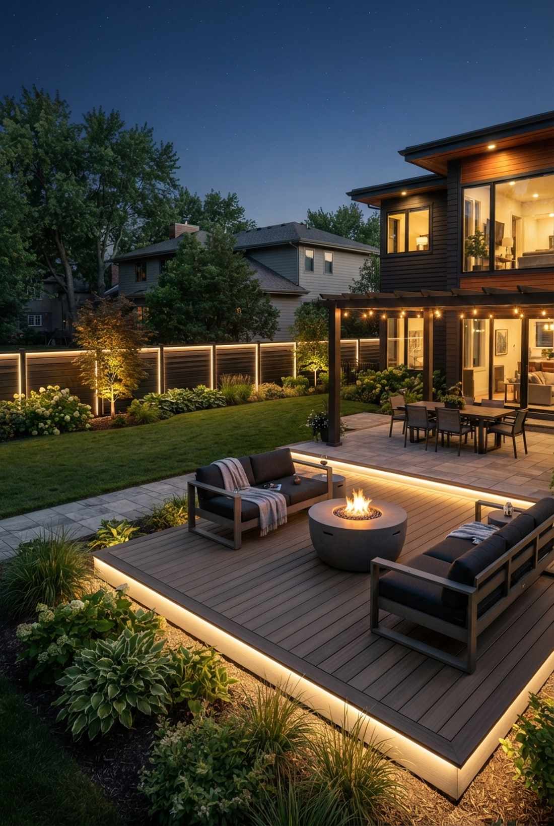 integrated lighting in fence design