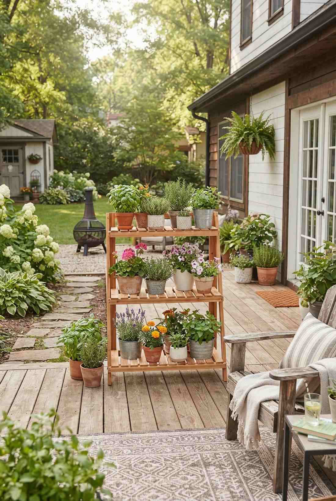 ladder style plant display