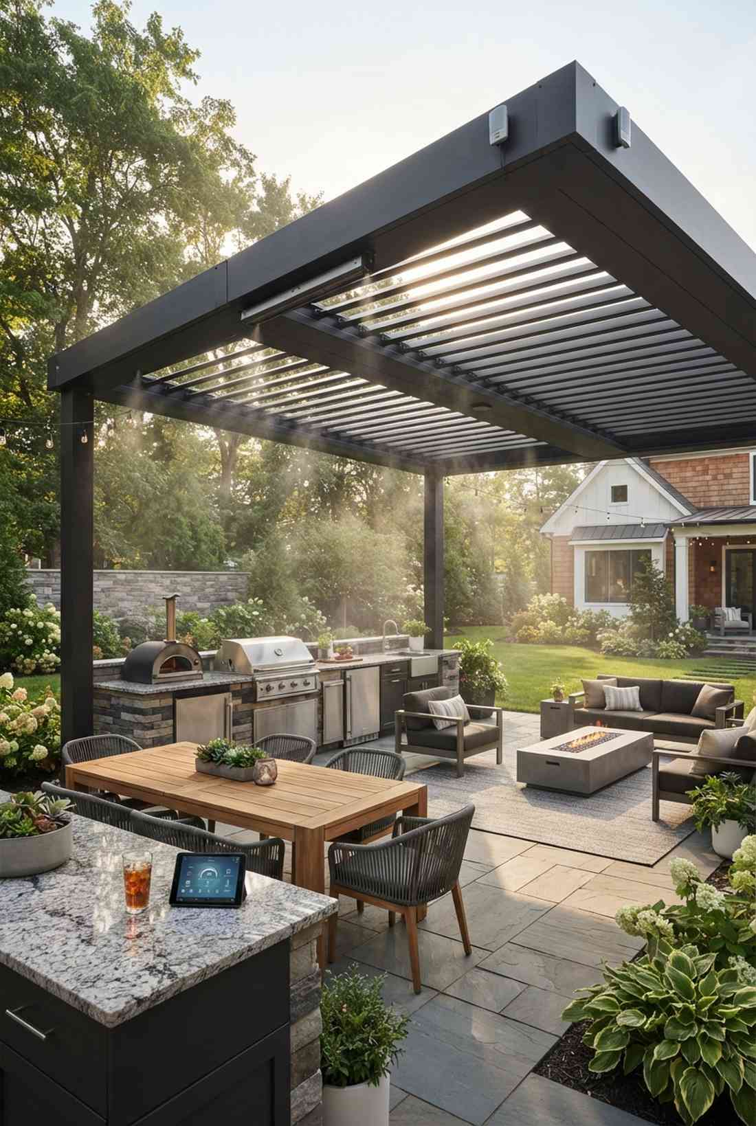 louvered roof system