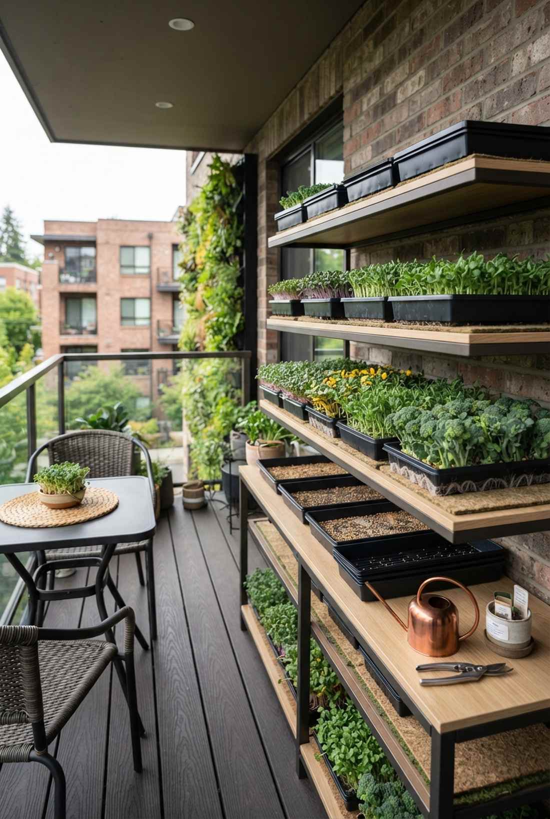 microgreens growing trays