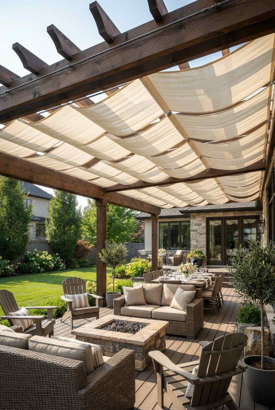 pergola fabric ceiling