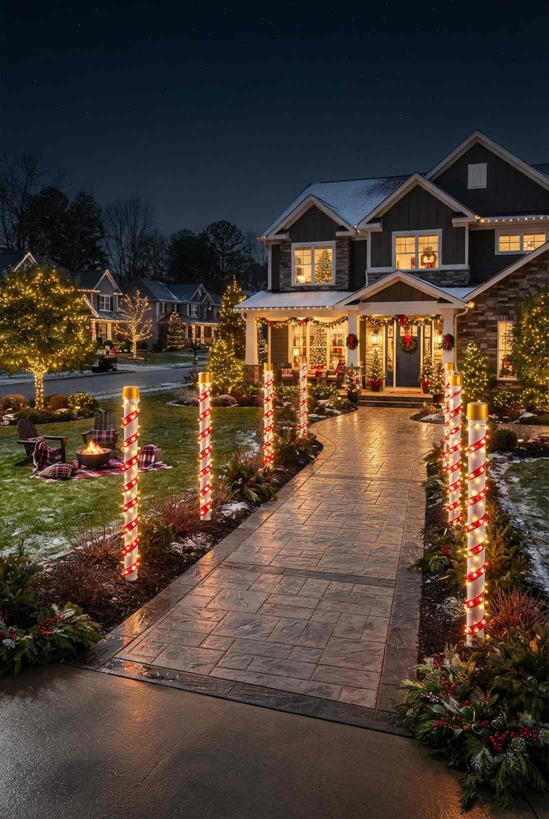 pvc wrapped pathway columns