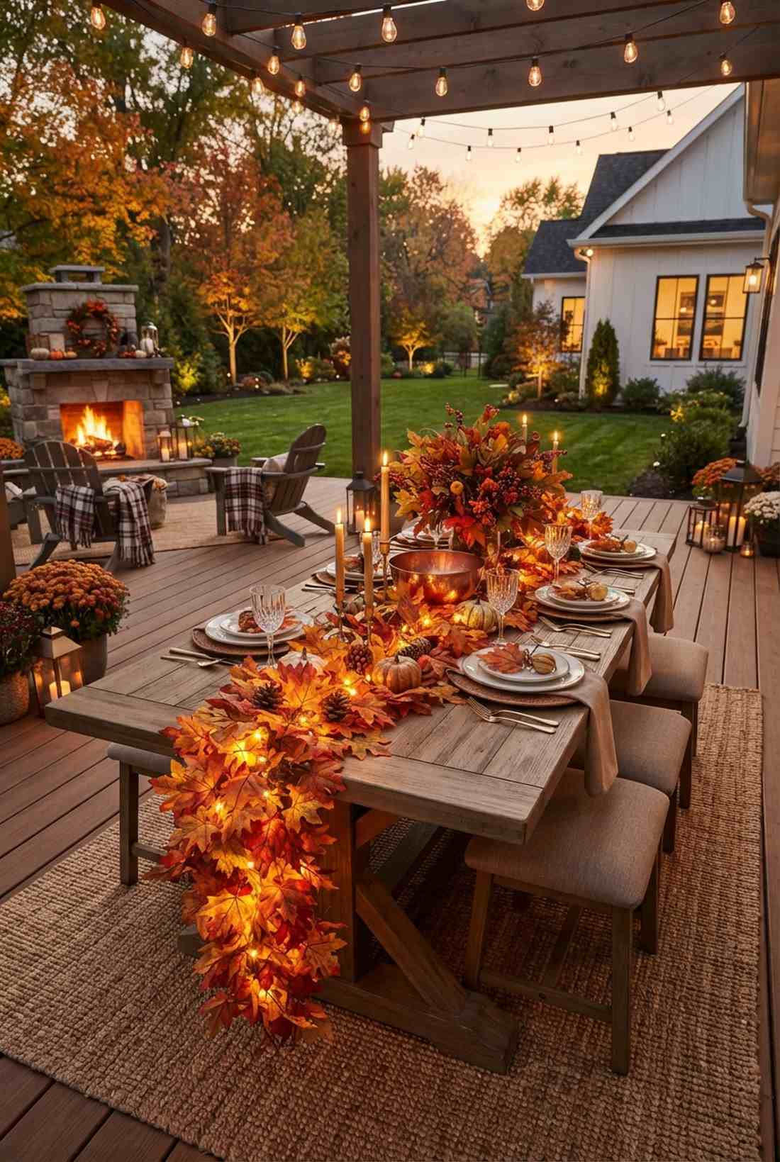 silk autumn leaves