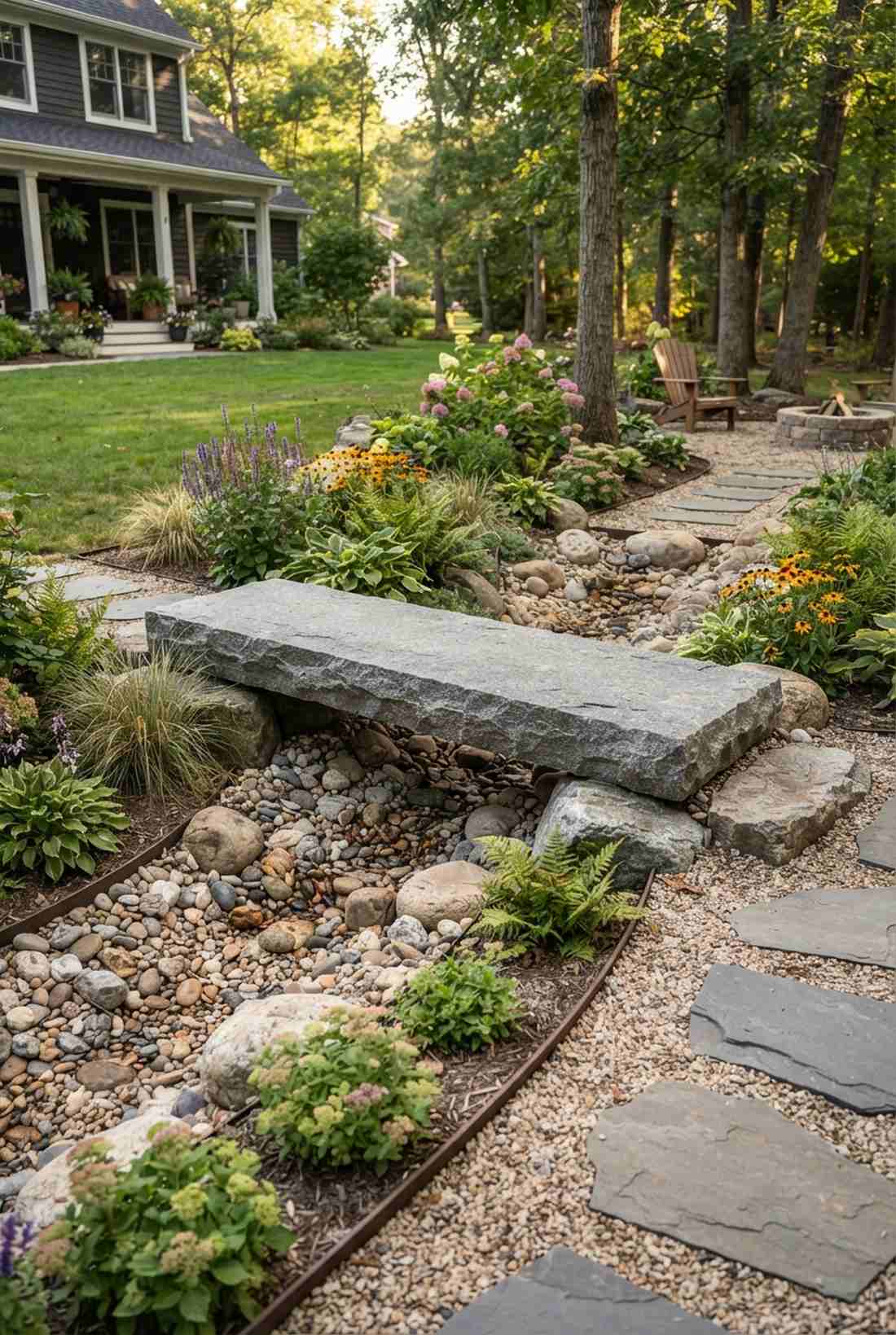 stone bridge over dry stream