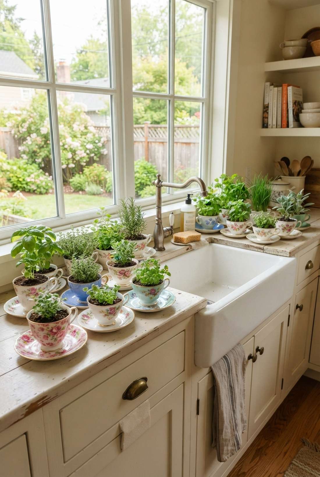 teacup herb garden