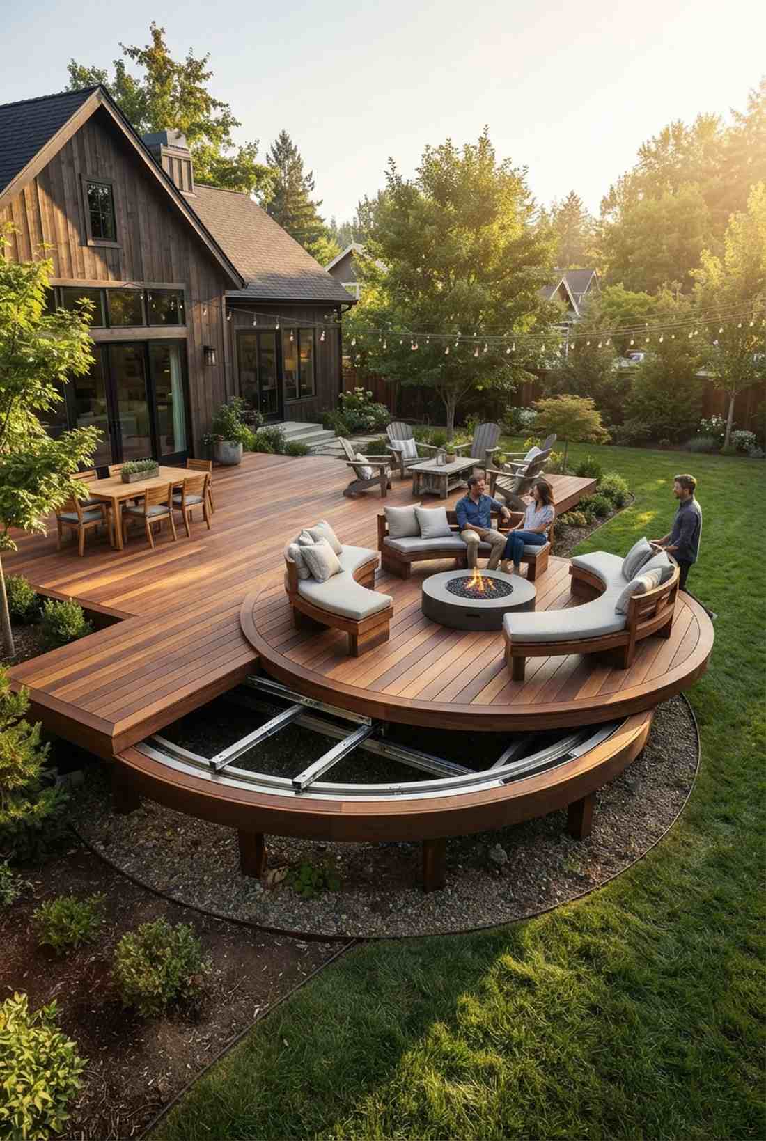 telescoping circular platform