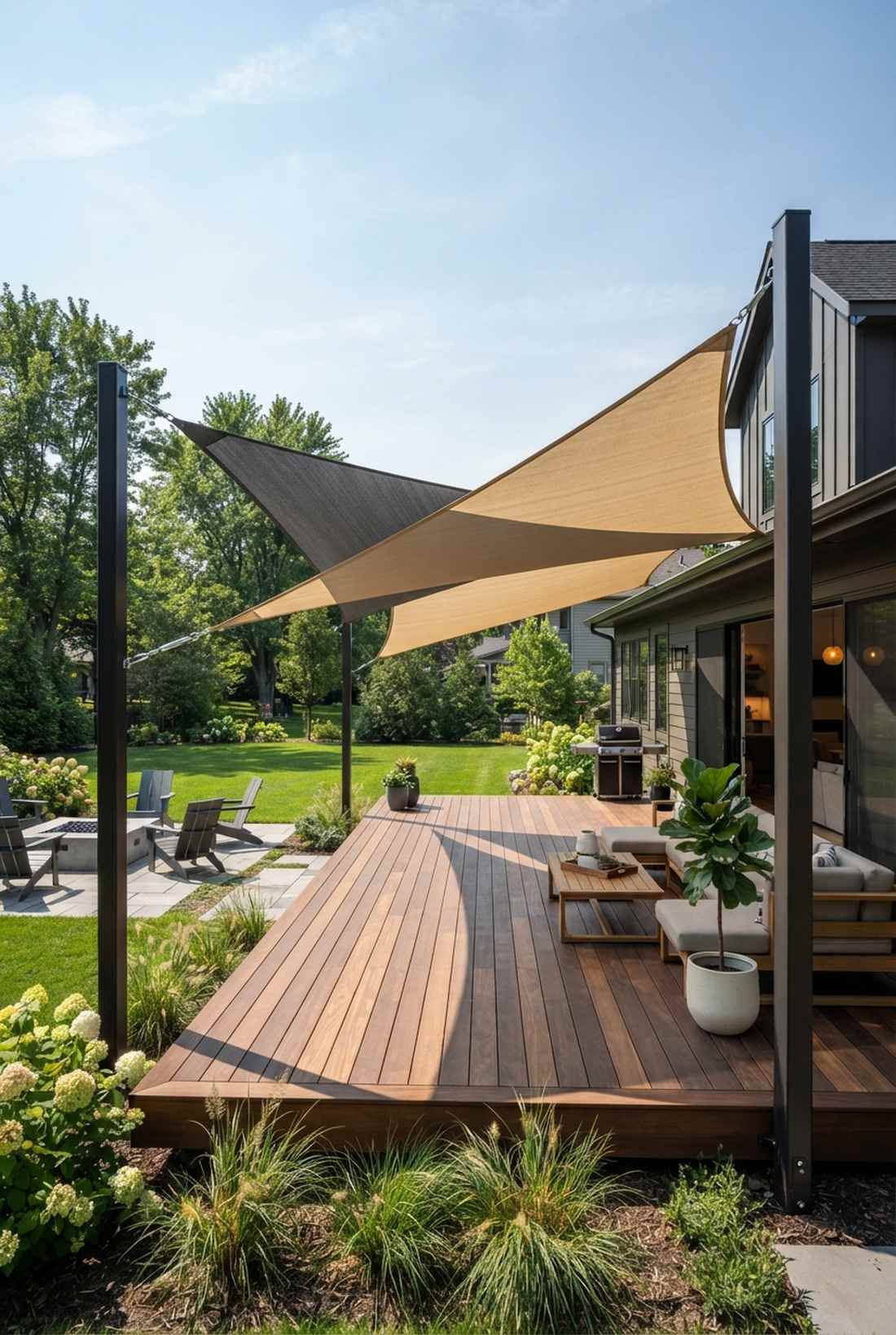 tensioned shade sails