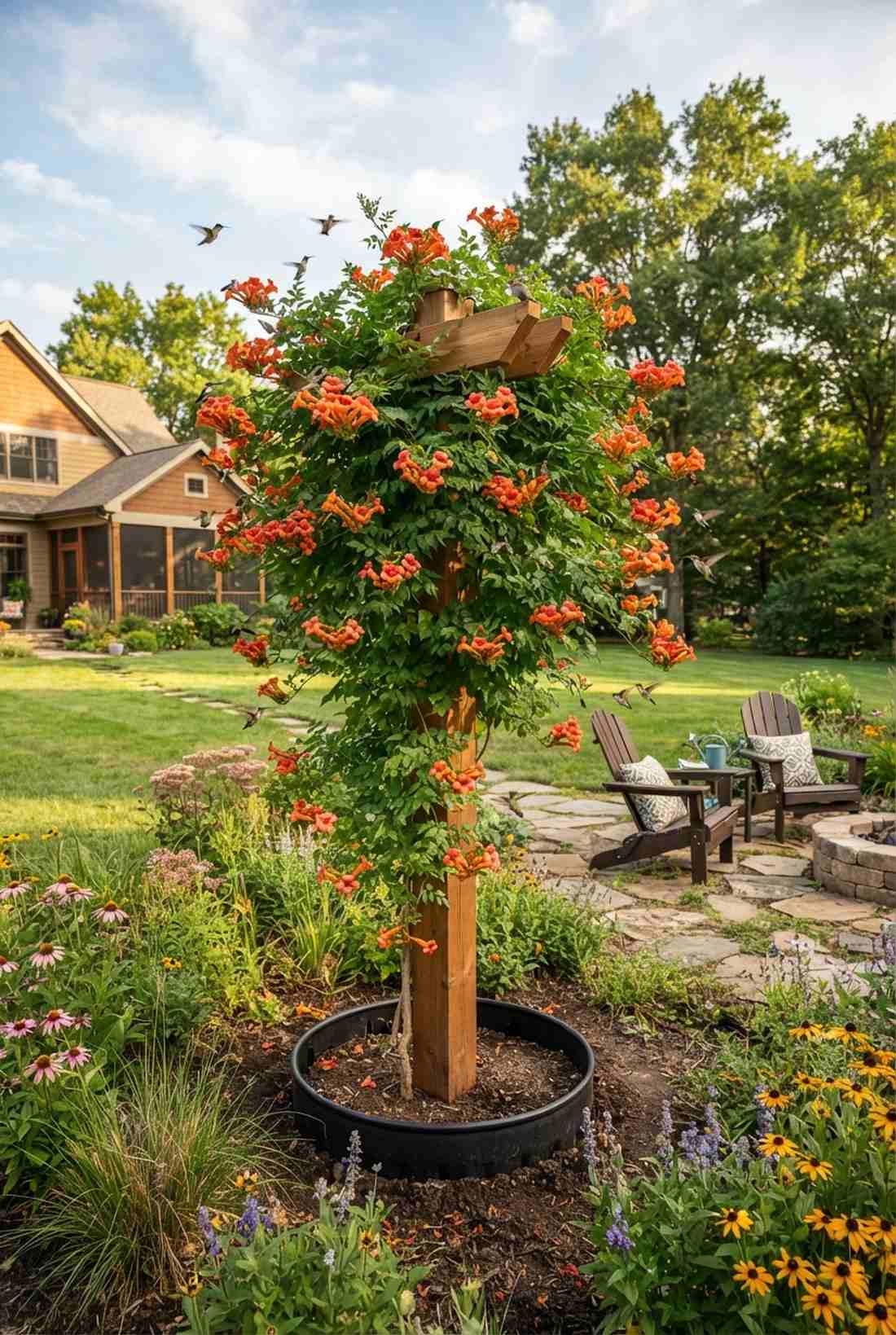 trumpet vine hummingbird magnets