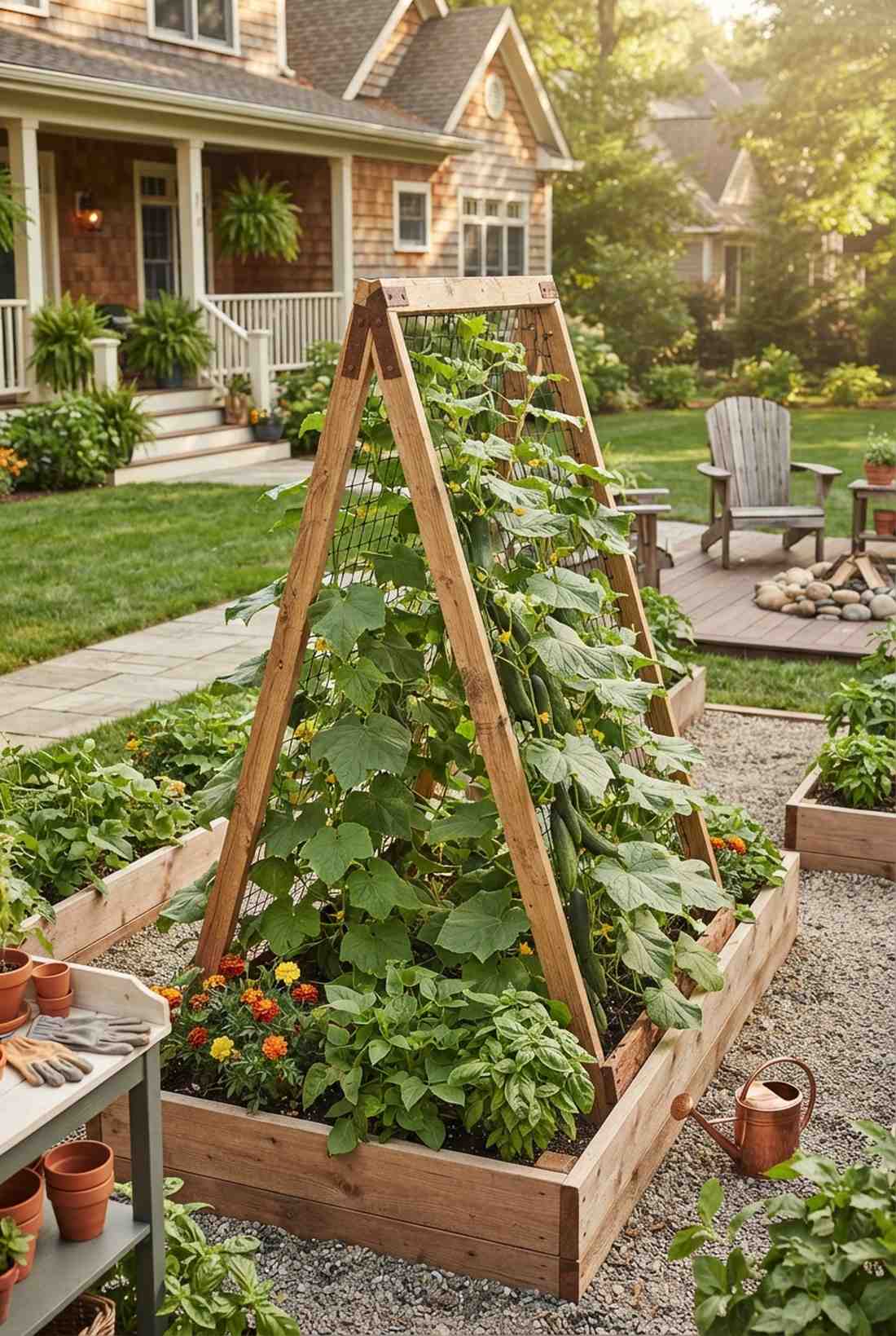 a frame trellis wall