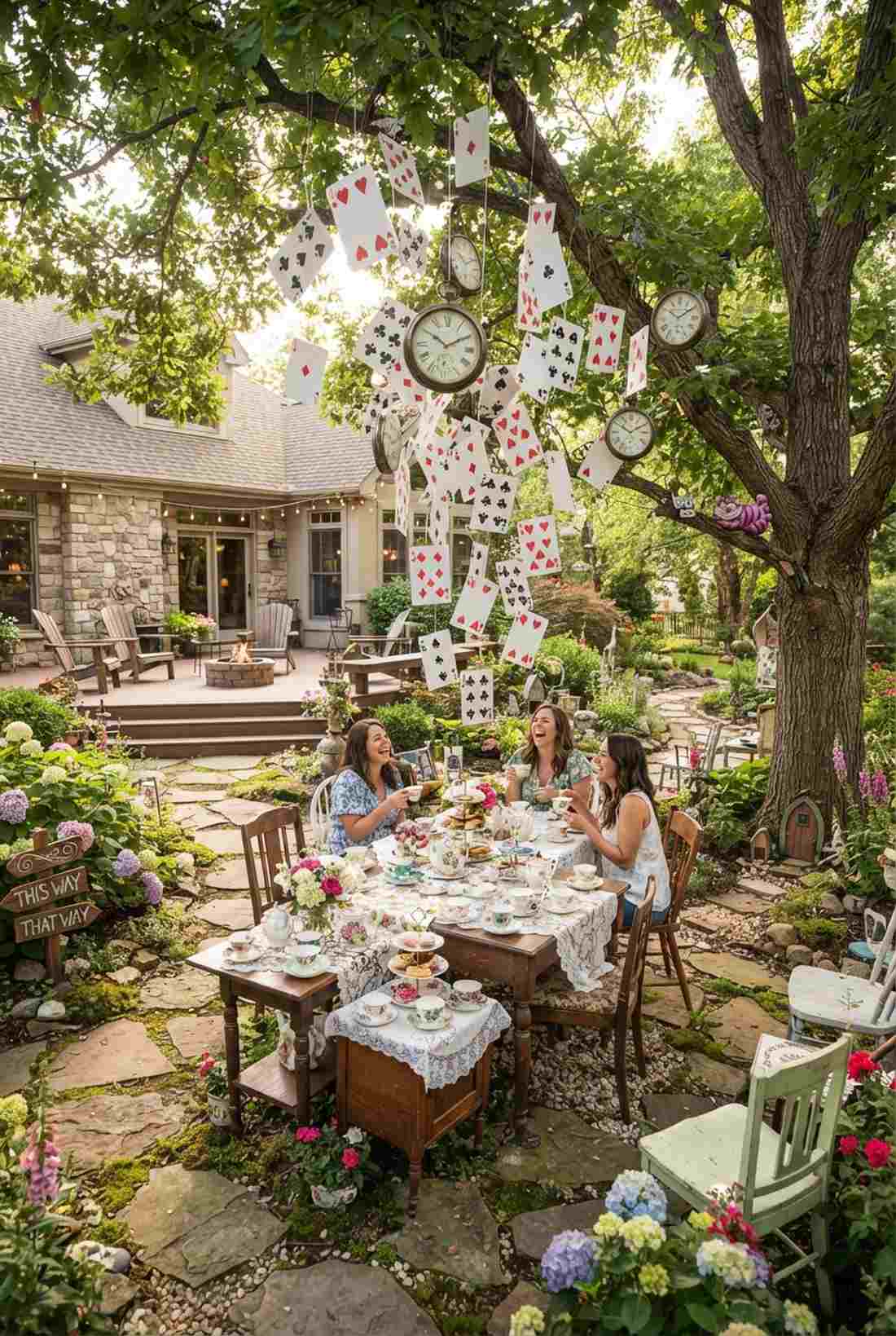 alice in wonderland tea garden
