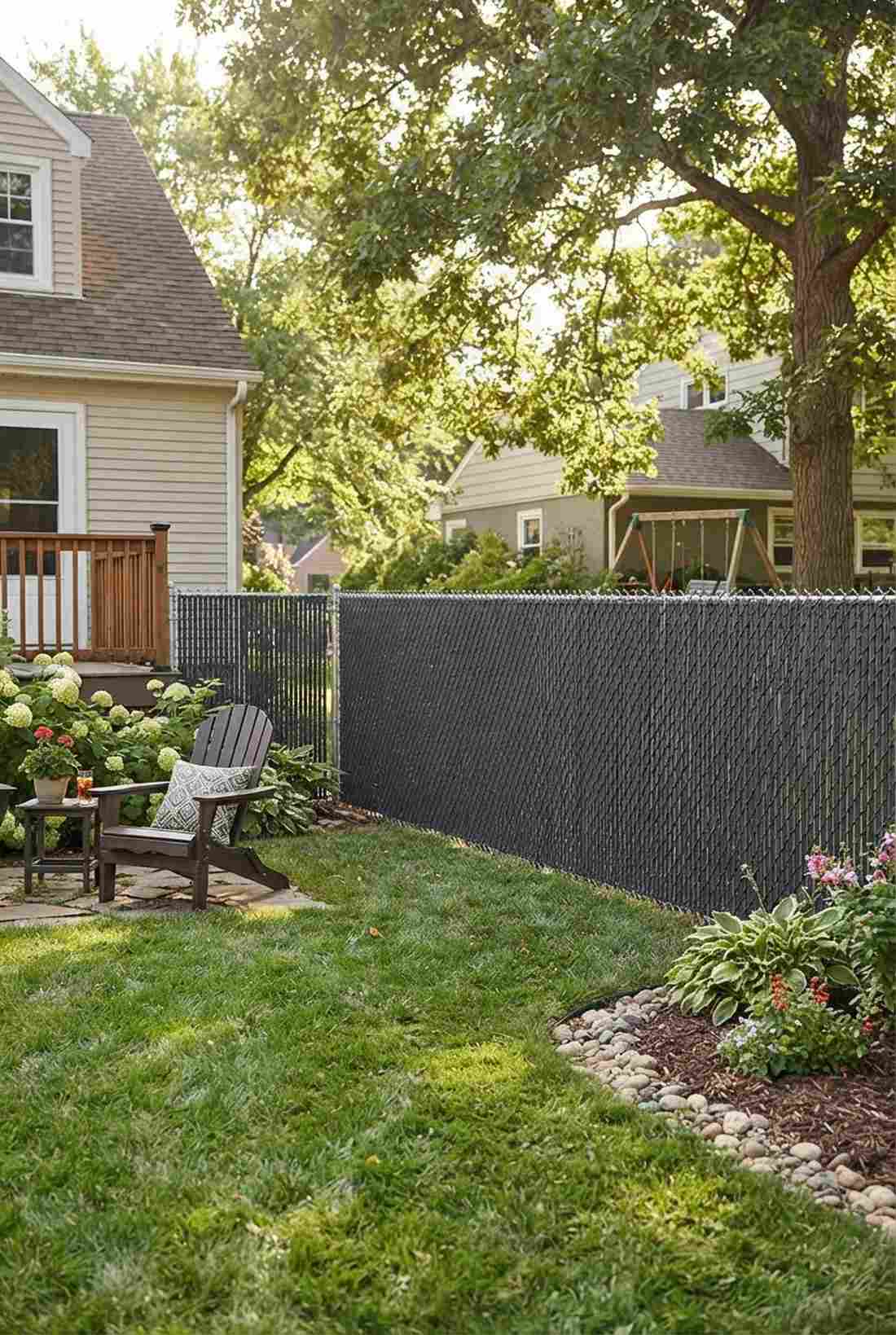 aluminum privacy slats in chain link