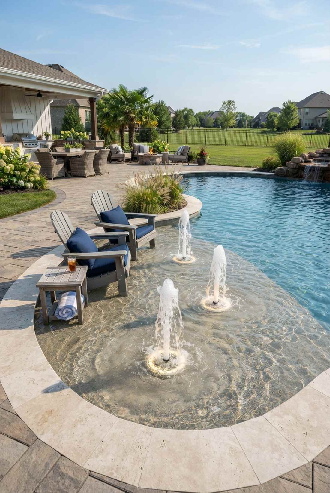 bubbler fountain jets