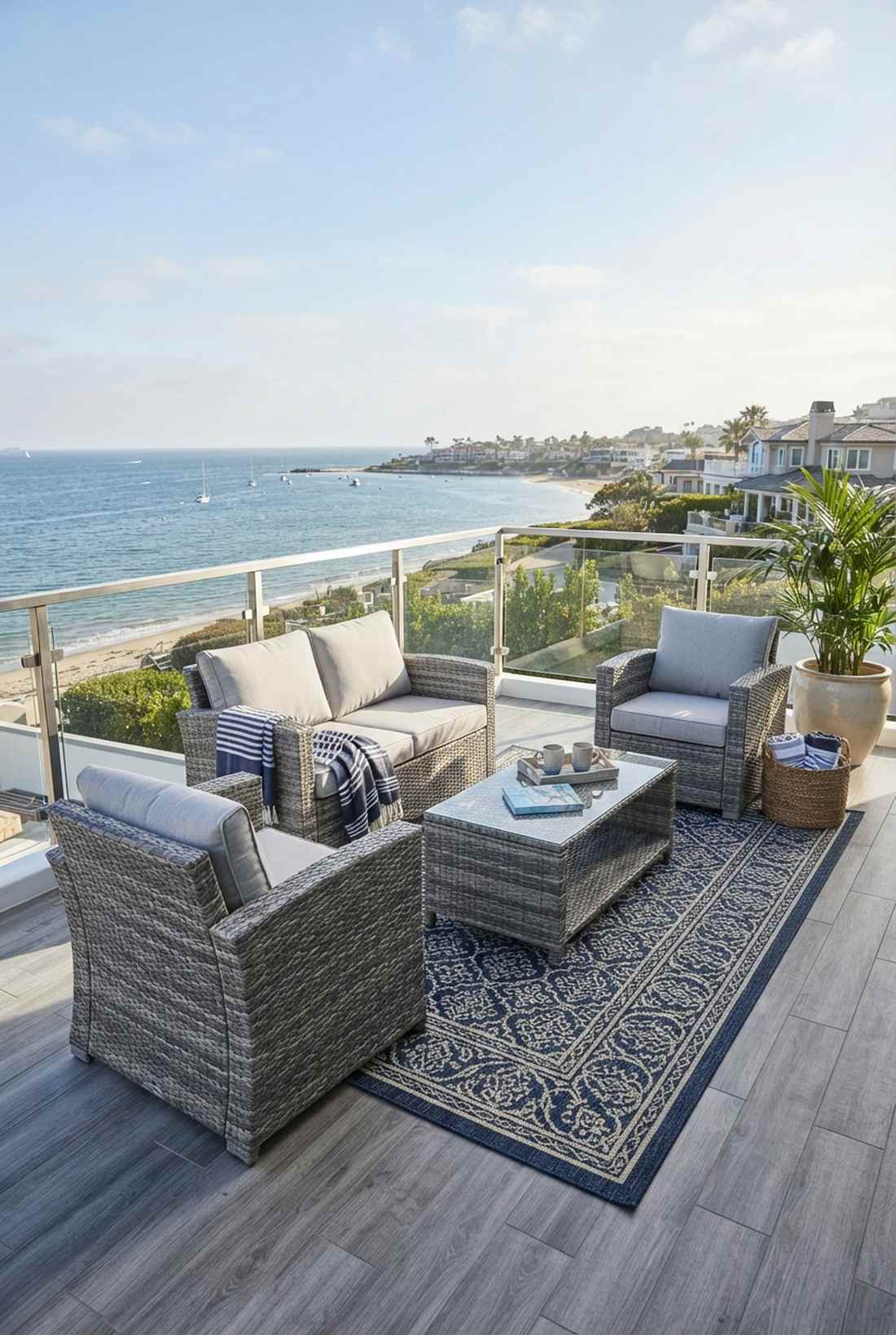 coastal wicker ensemble