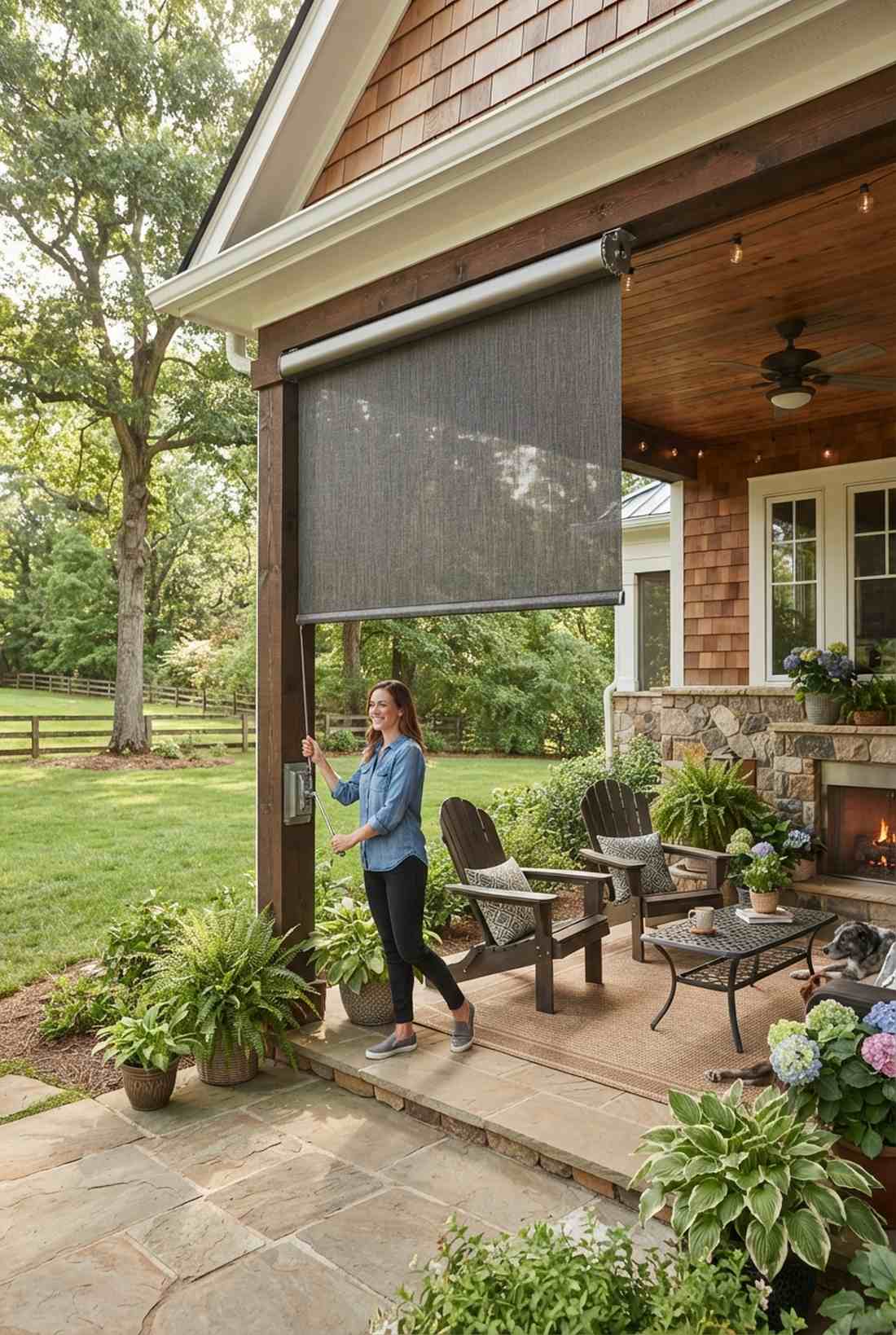 crank operated manual blinds