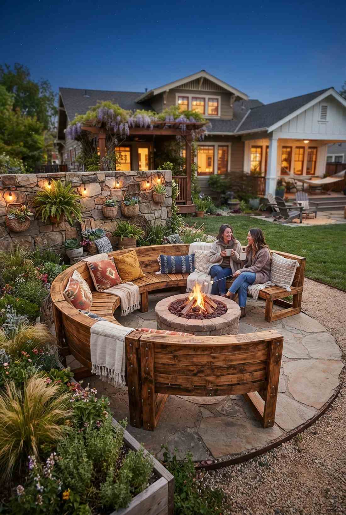 curved pallet bench collection