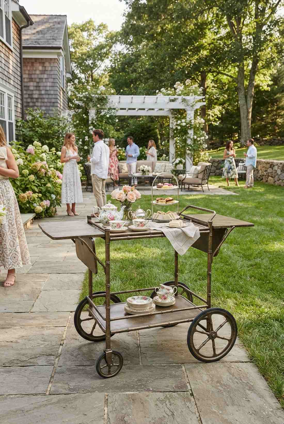 edwardian tea trolley with drop leaves