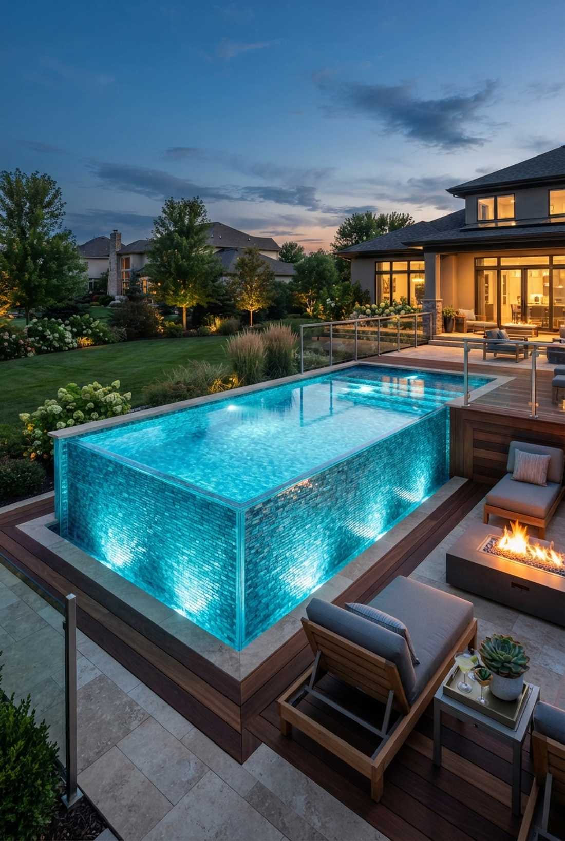 elevated glass tile pools