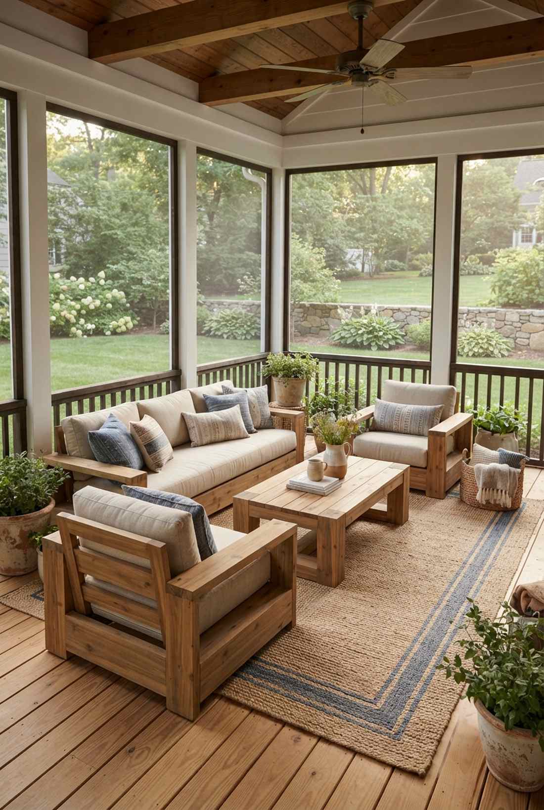farmhouse eucalyptus seating group