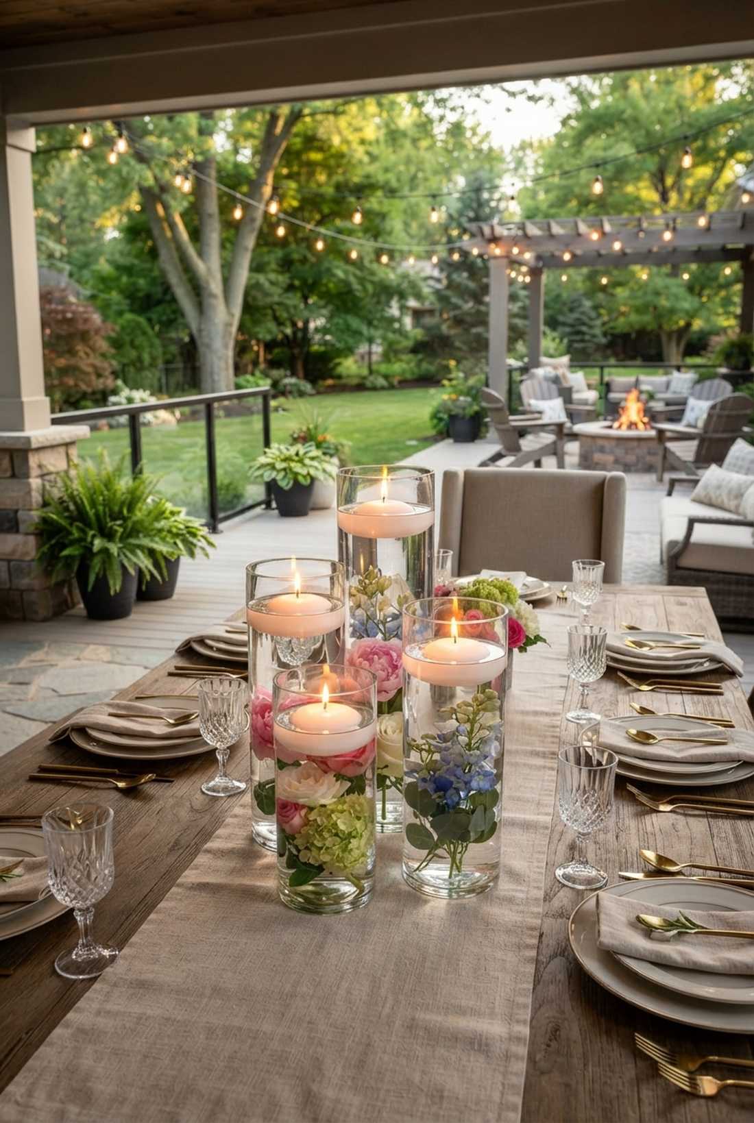 floating centerpiece clusters