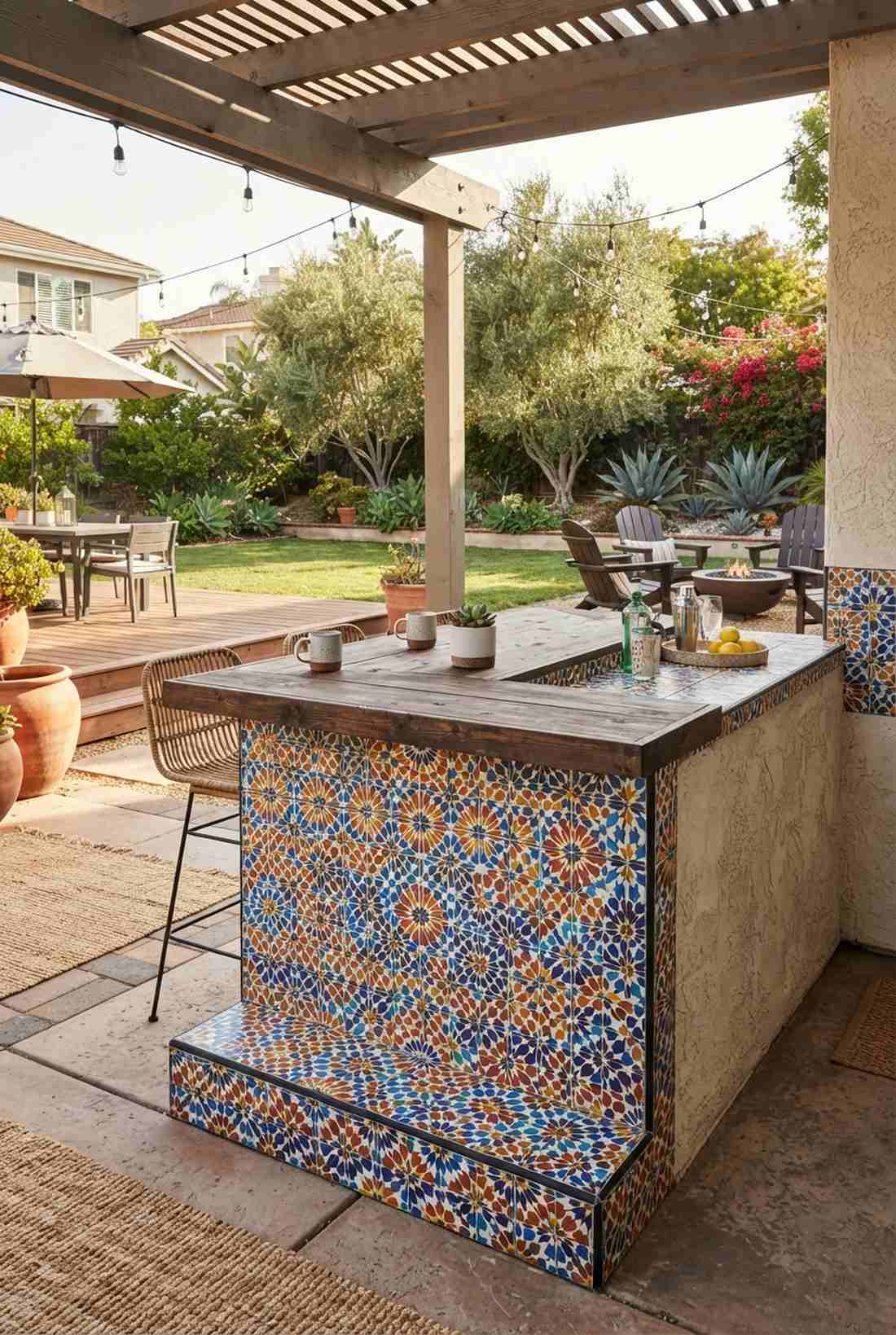geometric tile bar front