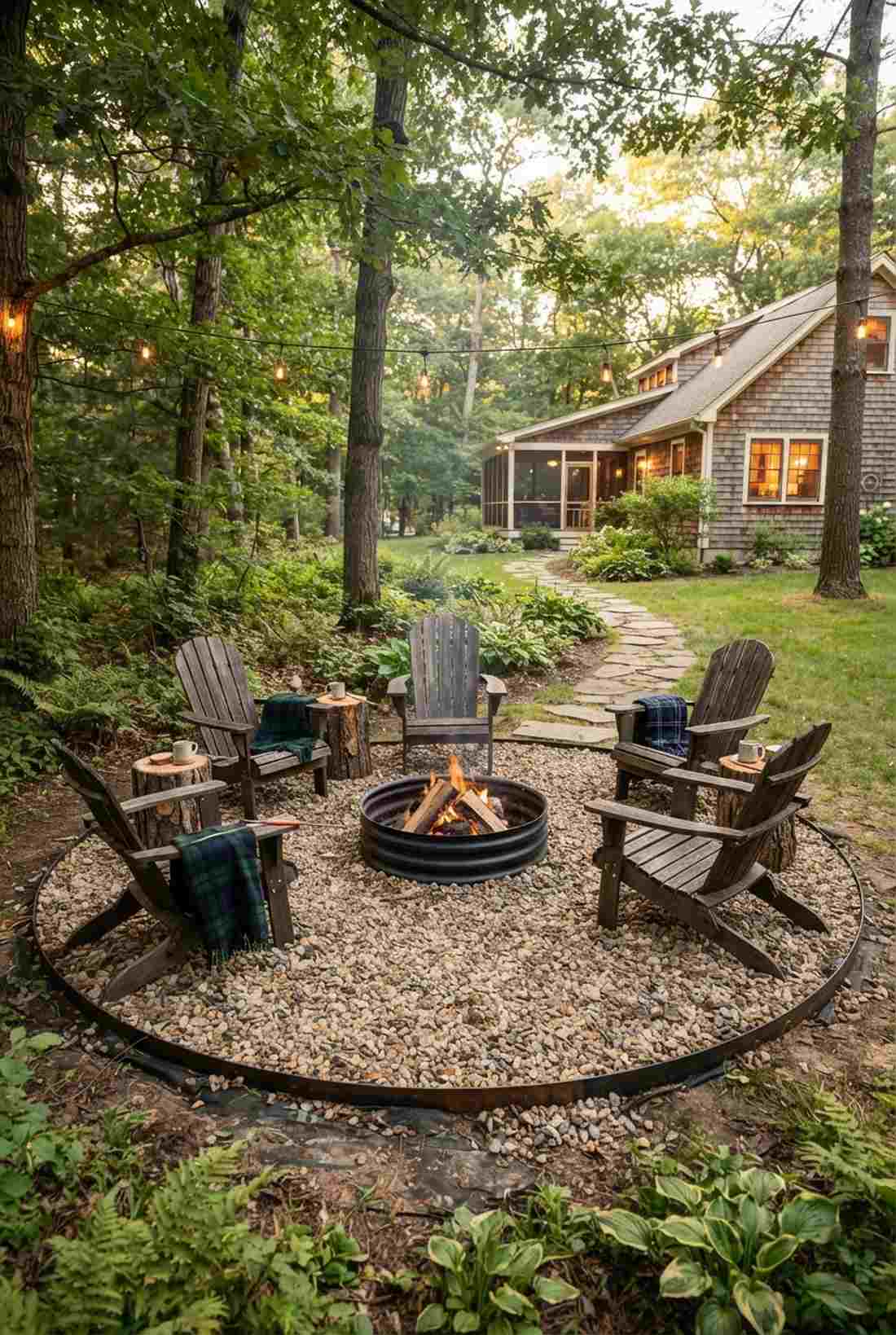 gravel base fire ring
