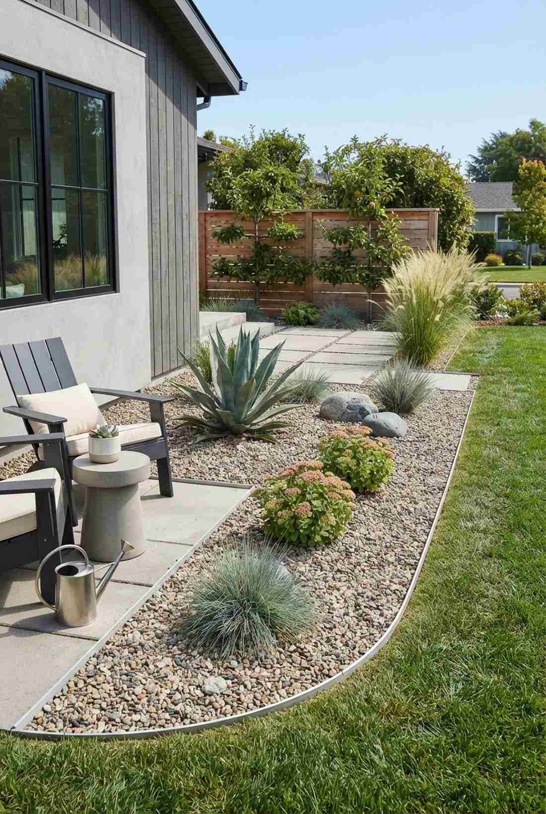 gravel garden corner