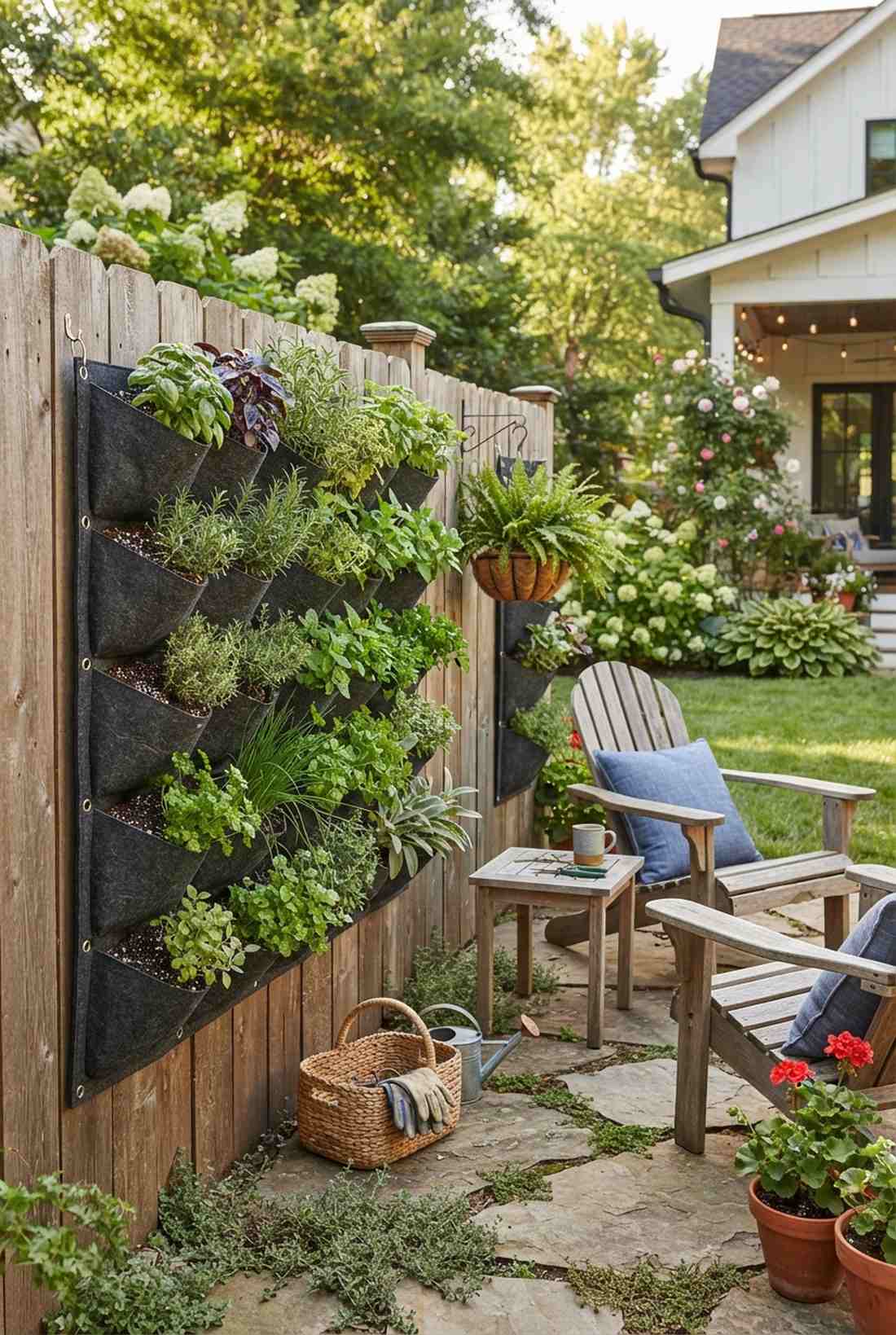 green wall pocket garden