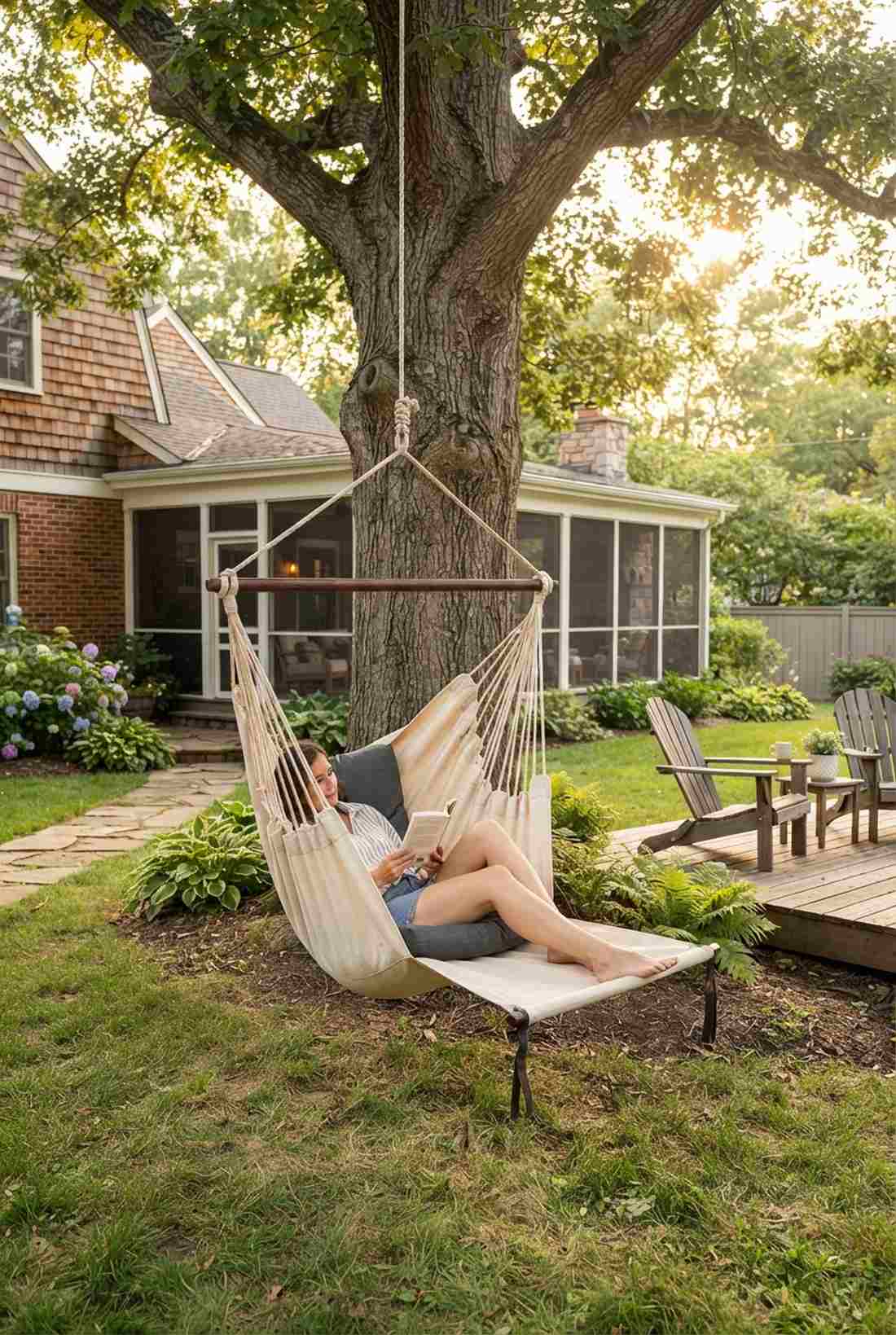 hammock chair with footrest